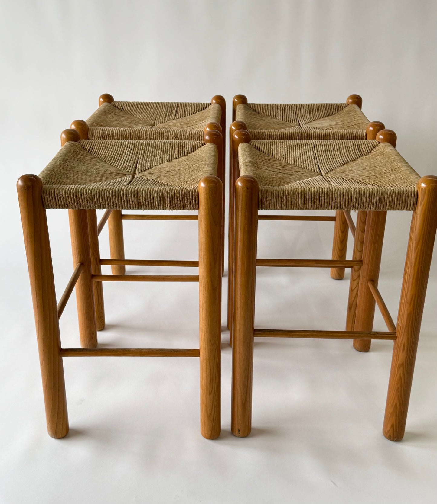 Vintage Rush Stool In The Style Of Perriand - Two Available