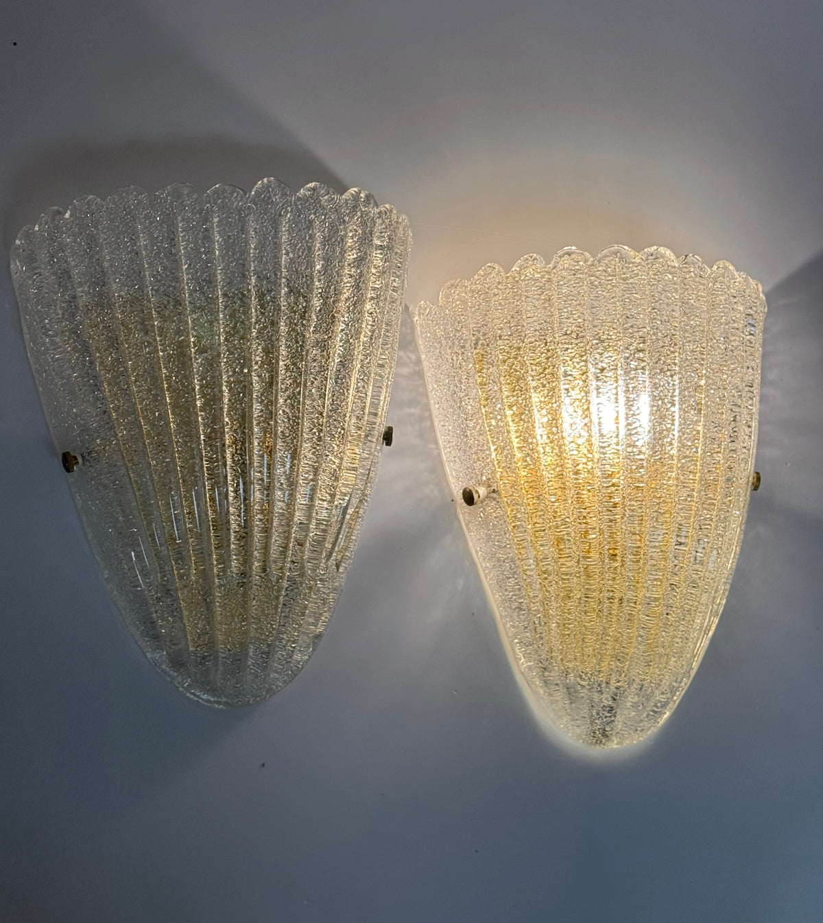 Pair of Murano Glass Wall Lights