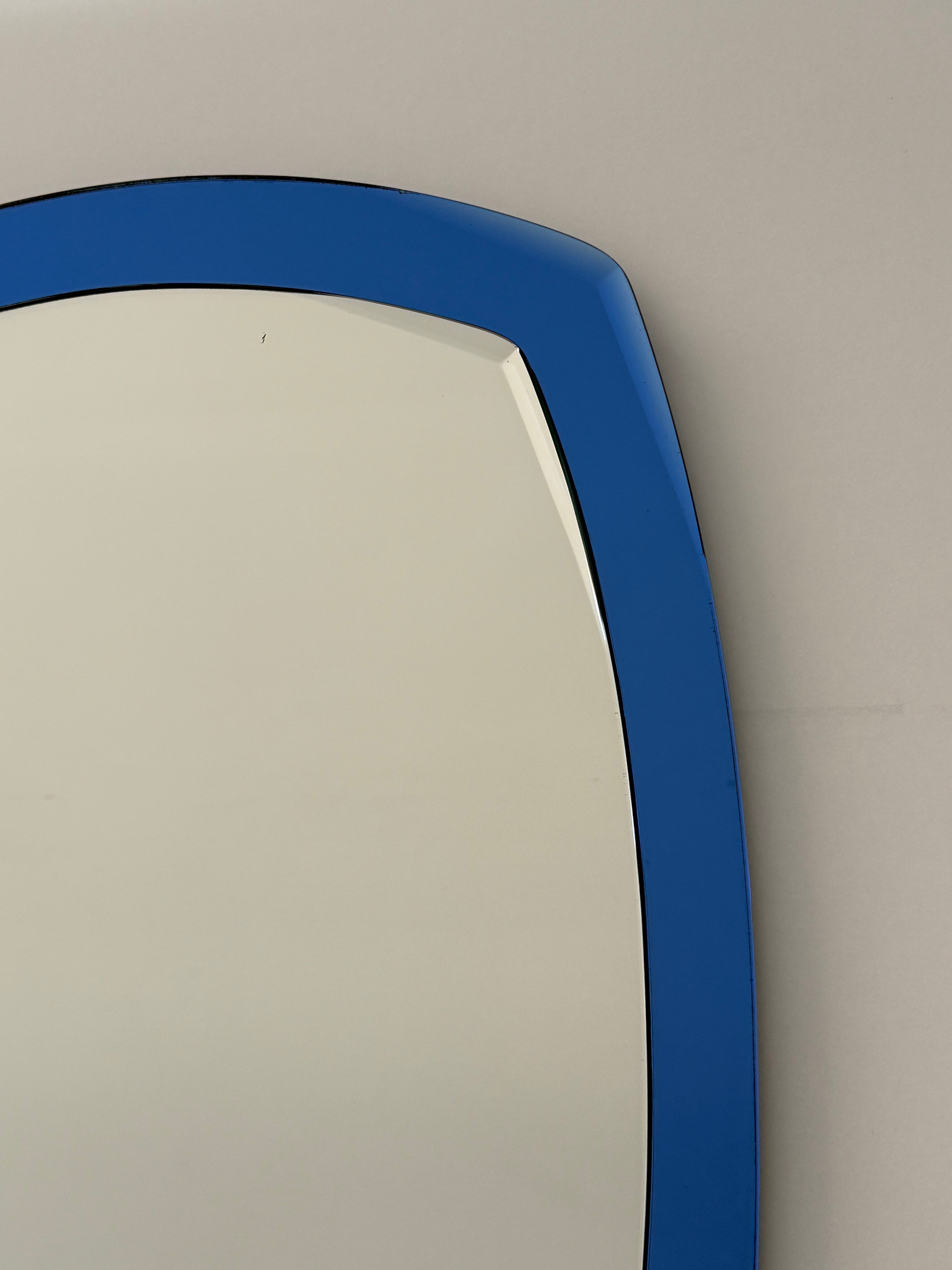 Italian Glass Mirror by Cristal Arte