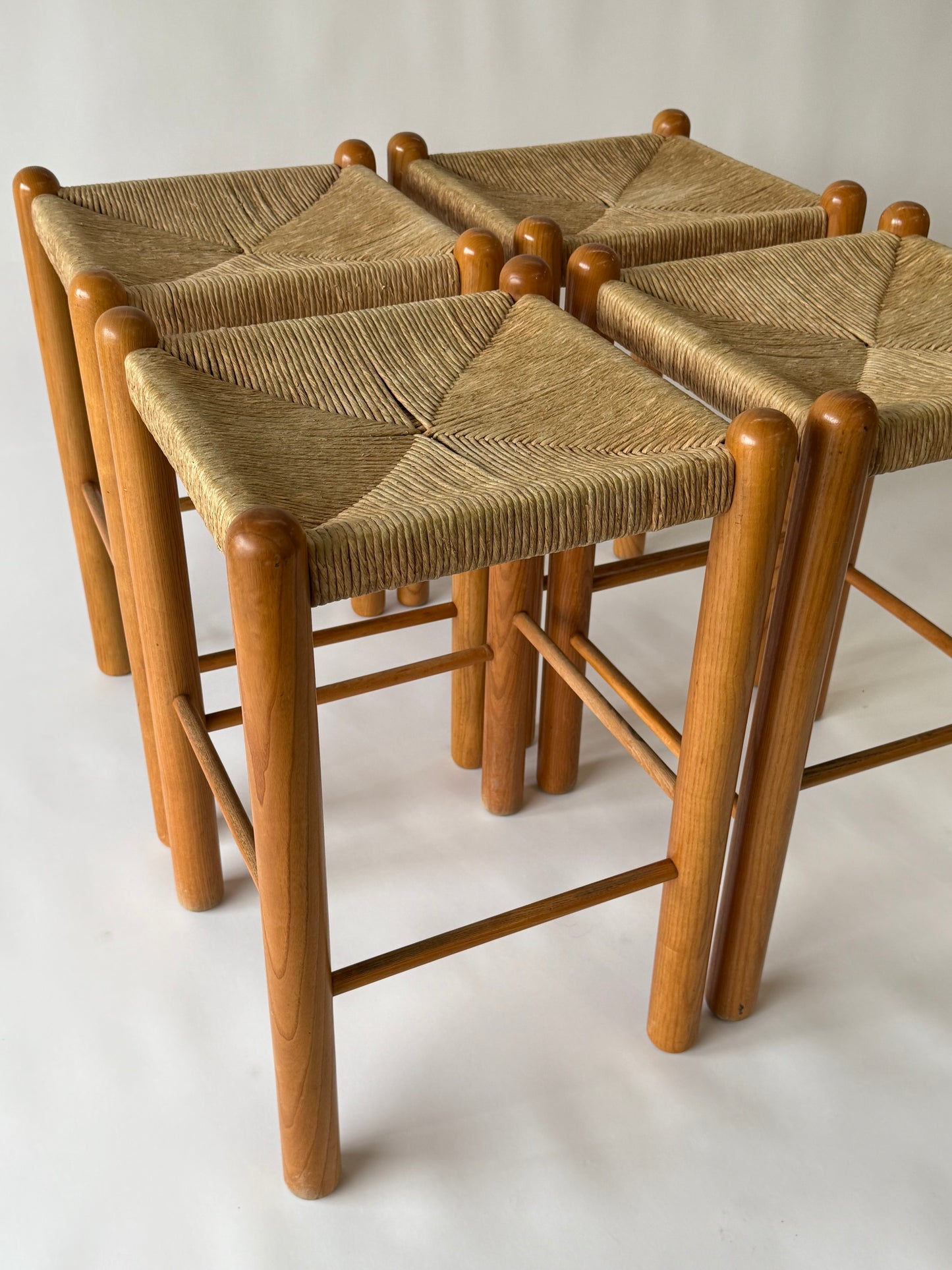 Vintage Rush Stool In The Style Of Perriand - Two Available