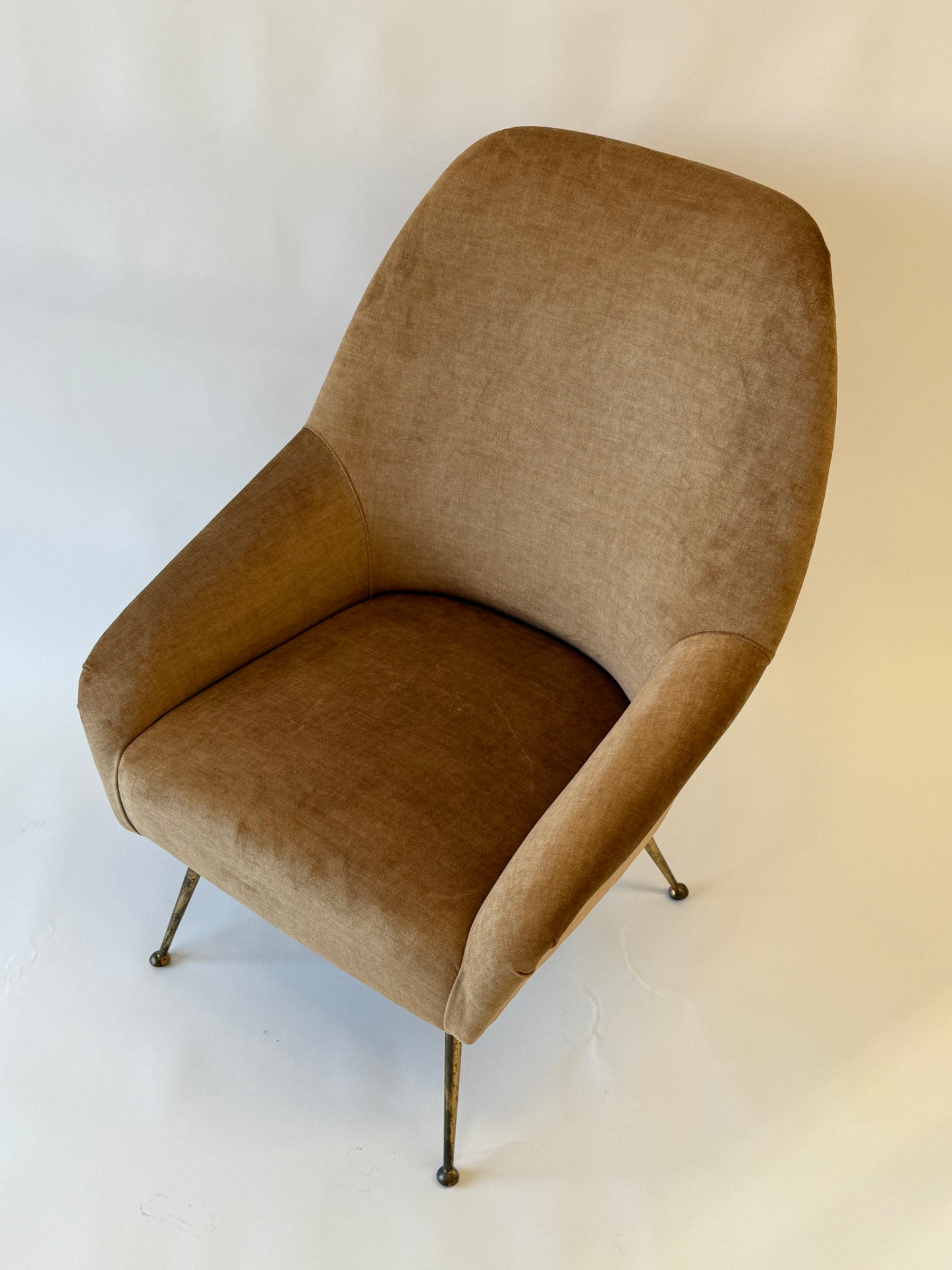 1960’s Italian Velvet Arm Chair - Two Available