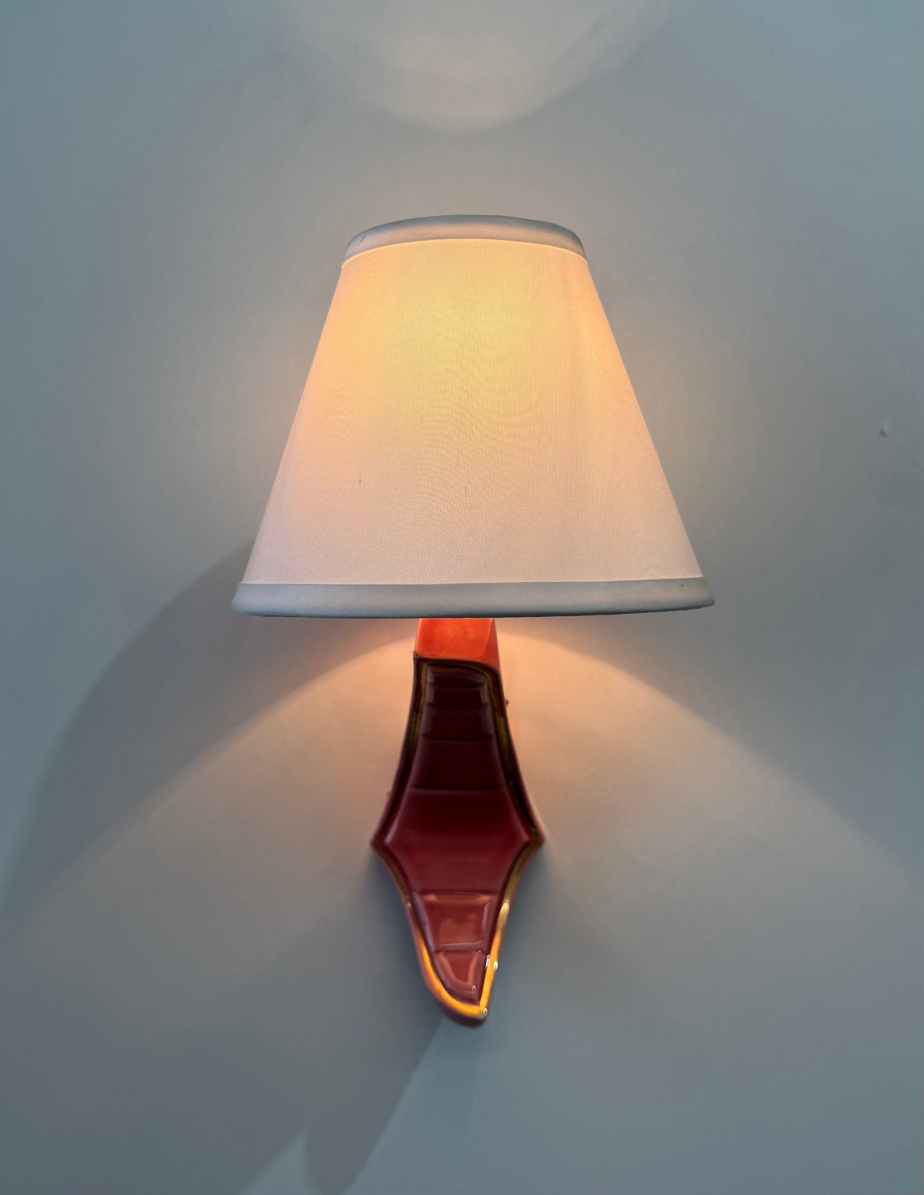 Pair of 1940’s French Ceramic Wall Lights