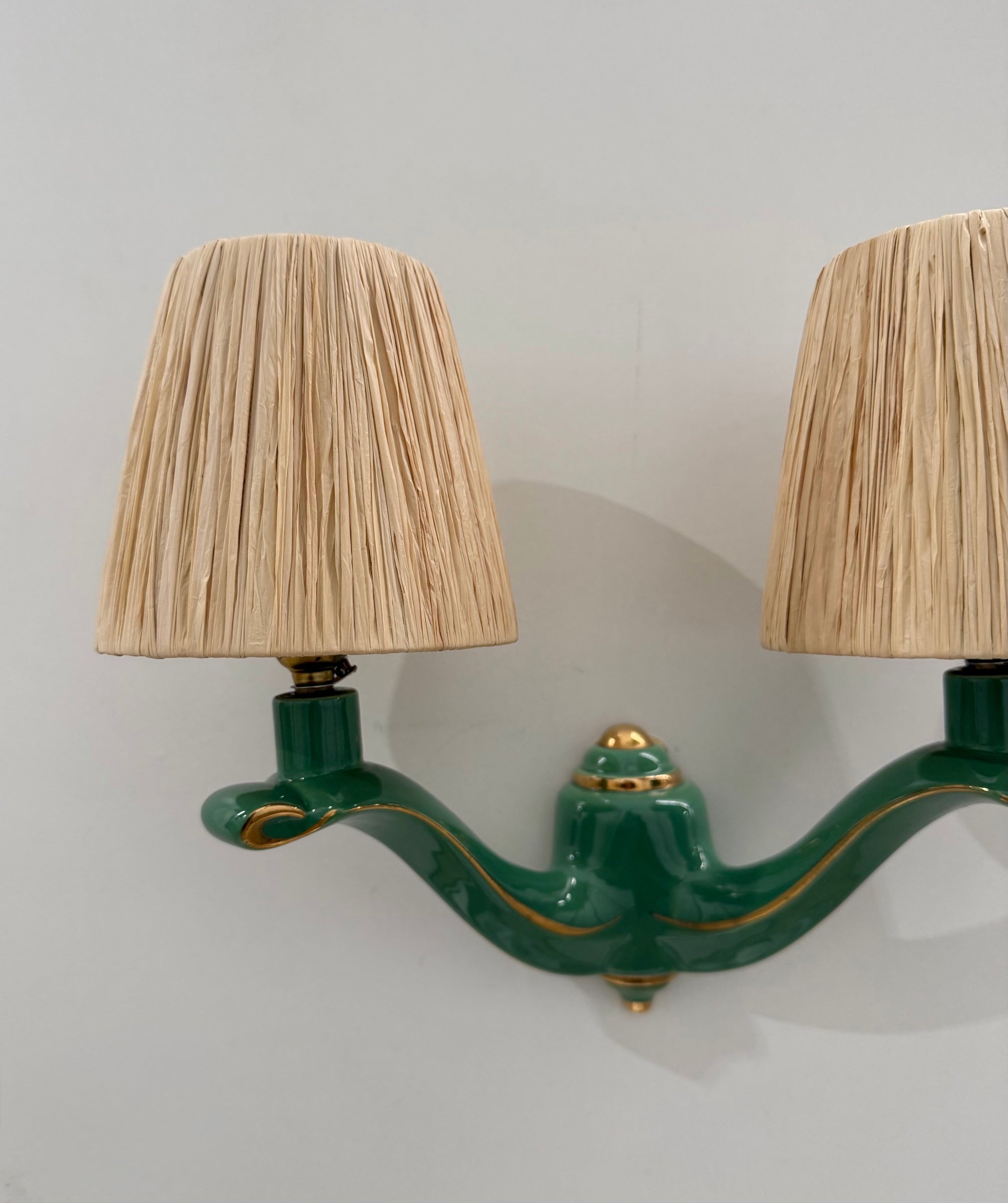 Pair of 1950’s French Ceramic Wall Lights