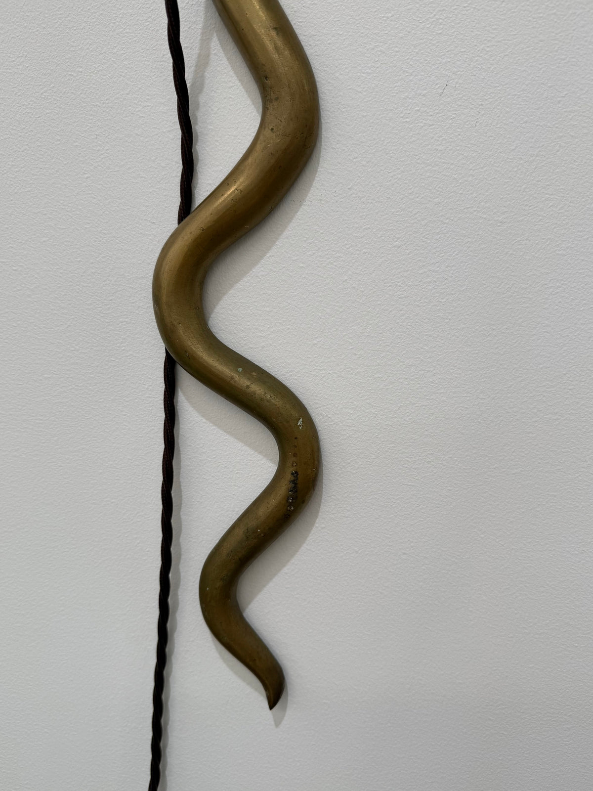 1960’s French Brass Cobra Candle Wall Light - Two Available