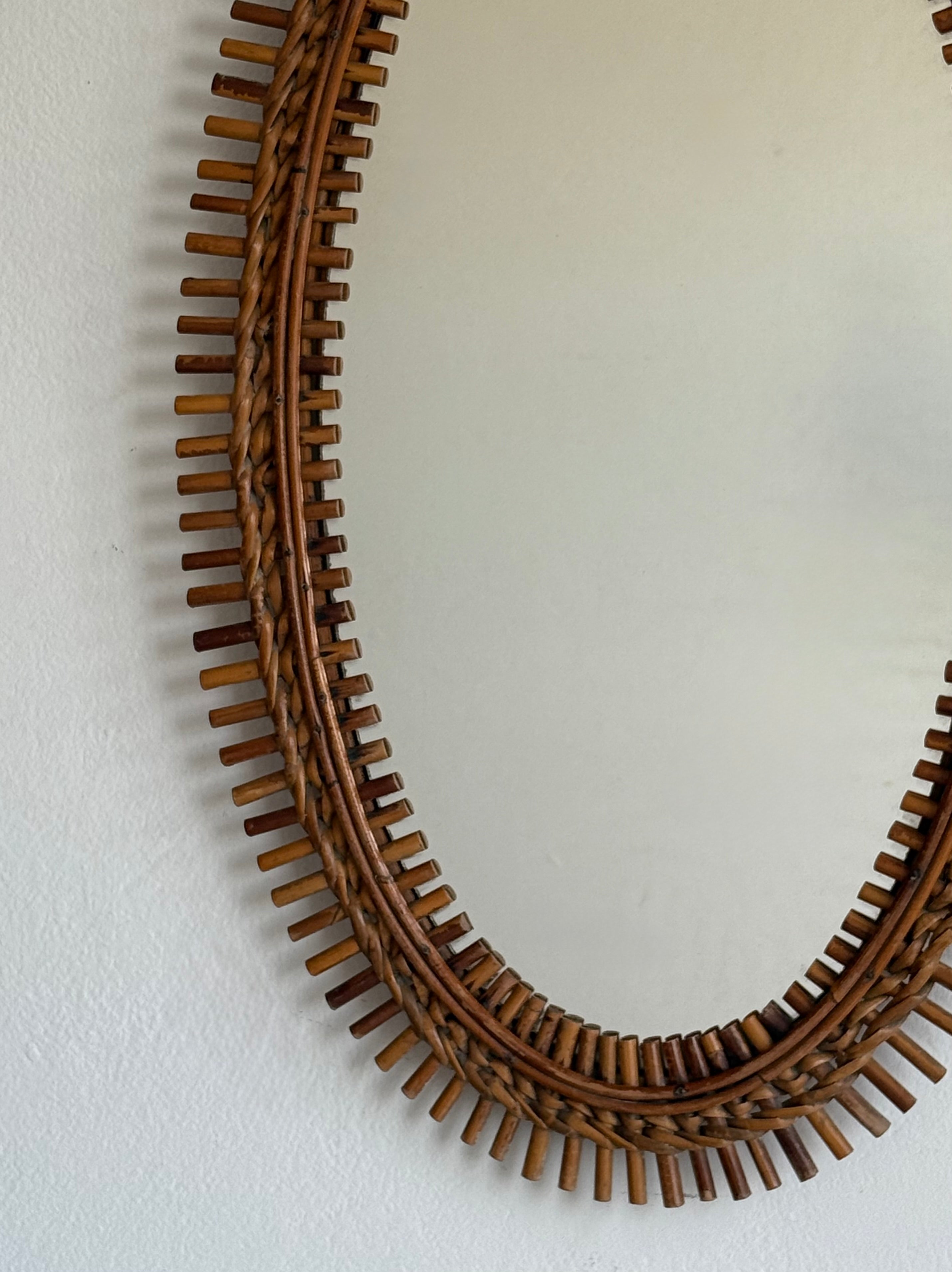 1960’s Bamboo Mirror by Bonacina