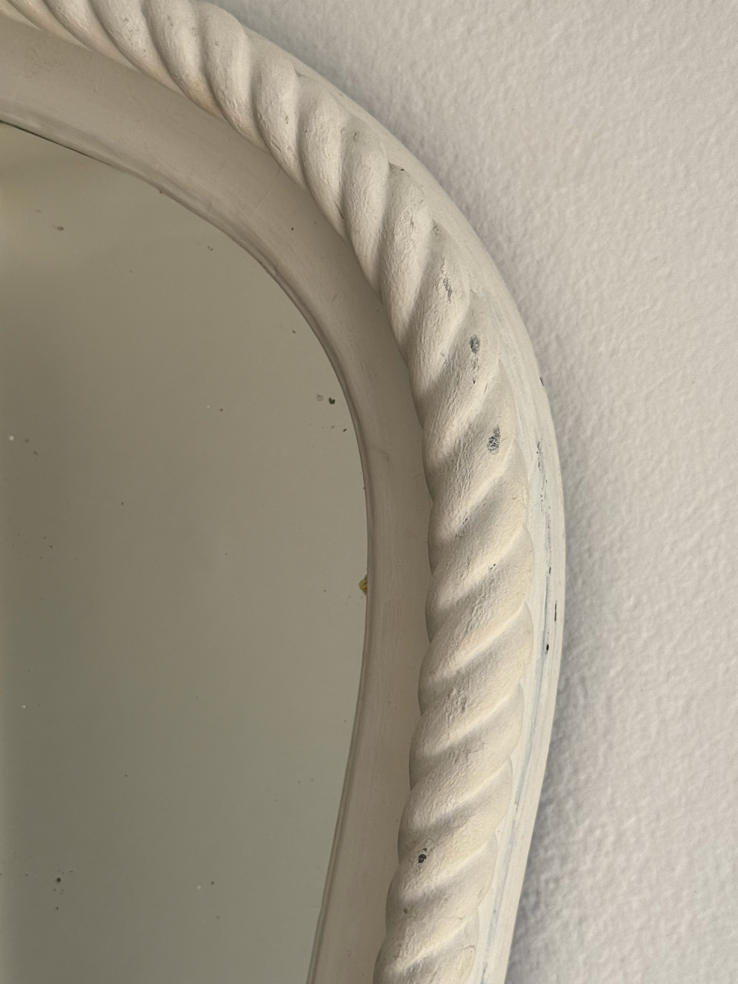 French Handmade Plaster Rope Mirror