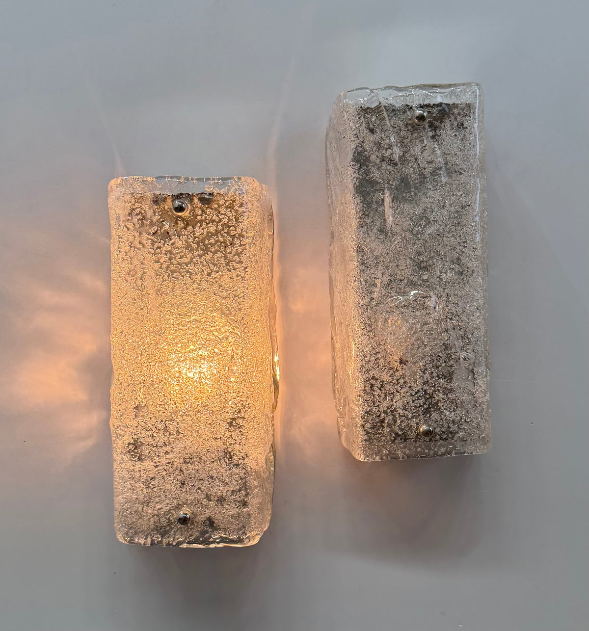 Pair of Murano Glass Wall Lights by Kaiser Leuchten