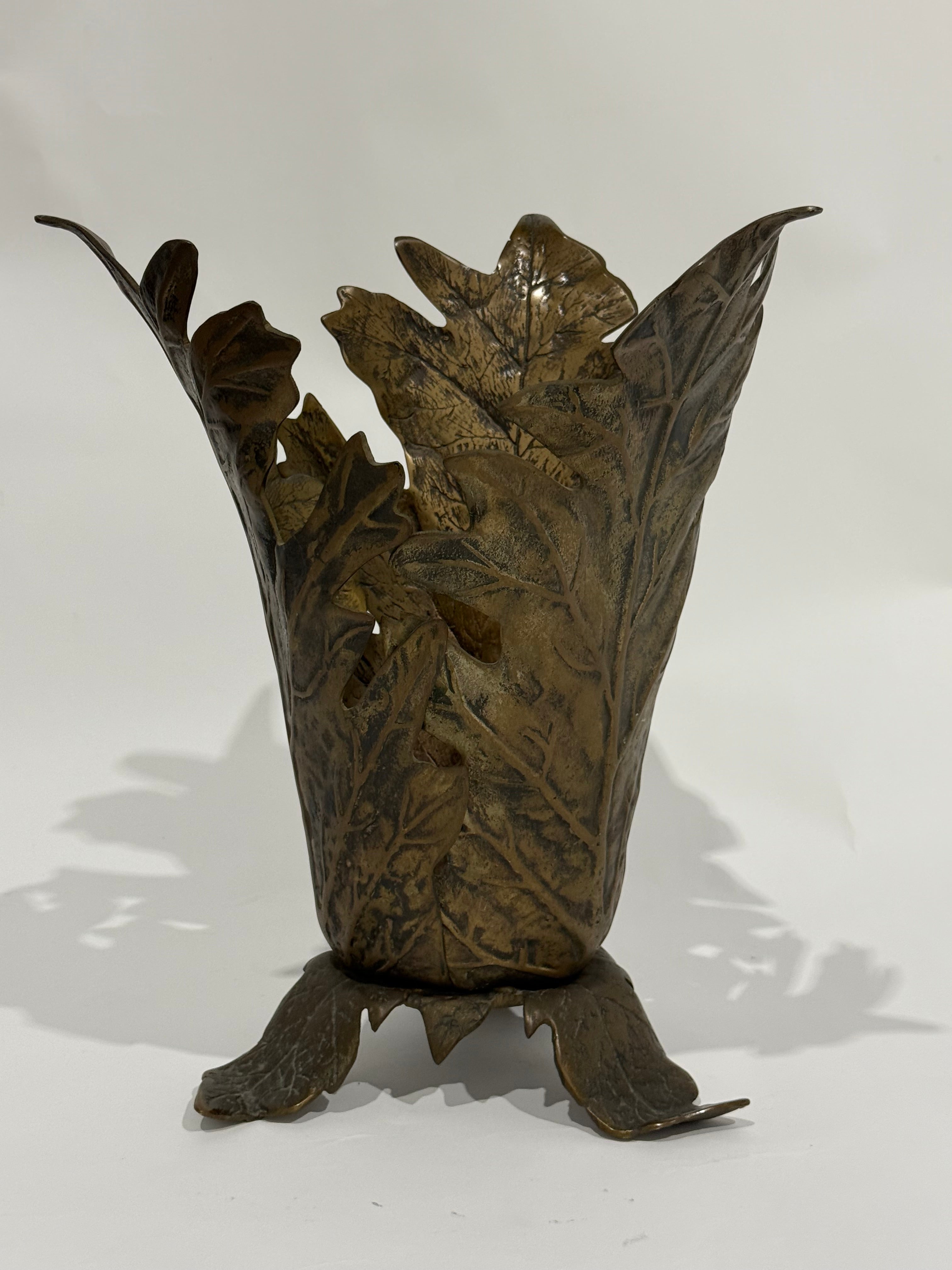 Vintage Bronze Umbrella Holder by Gabriella Crespi