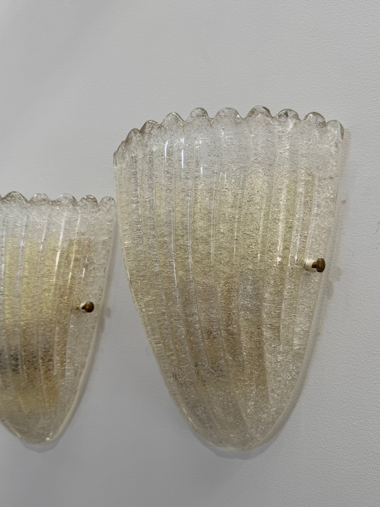 Pair of Murano Glass Wall Lights