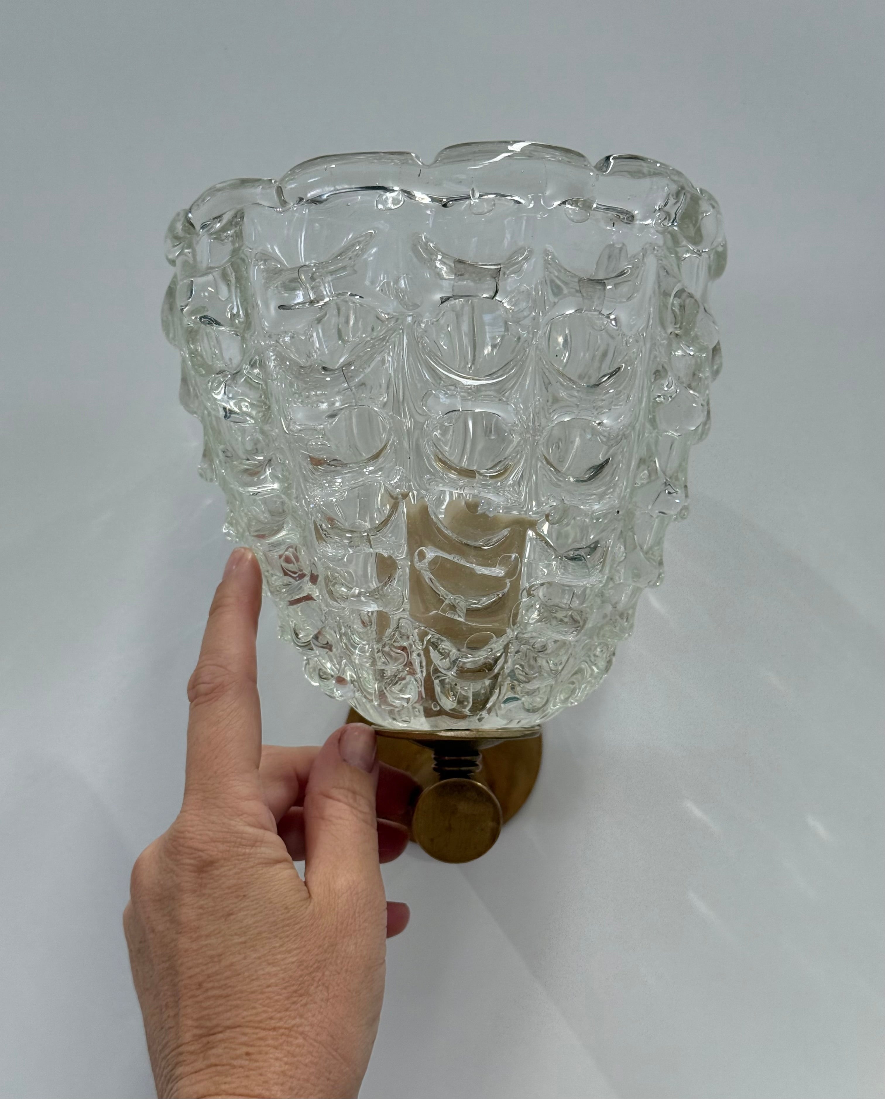 Vintage Draped Murano Wall Light by Barovier