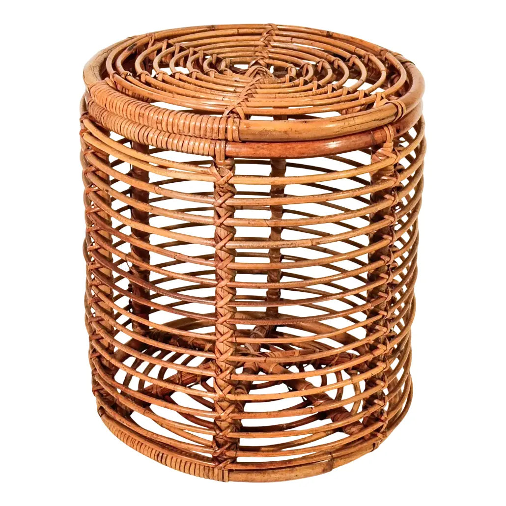 PRE-ORDER: Vintage Italian Bamboo Stool by Tito Agnoli