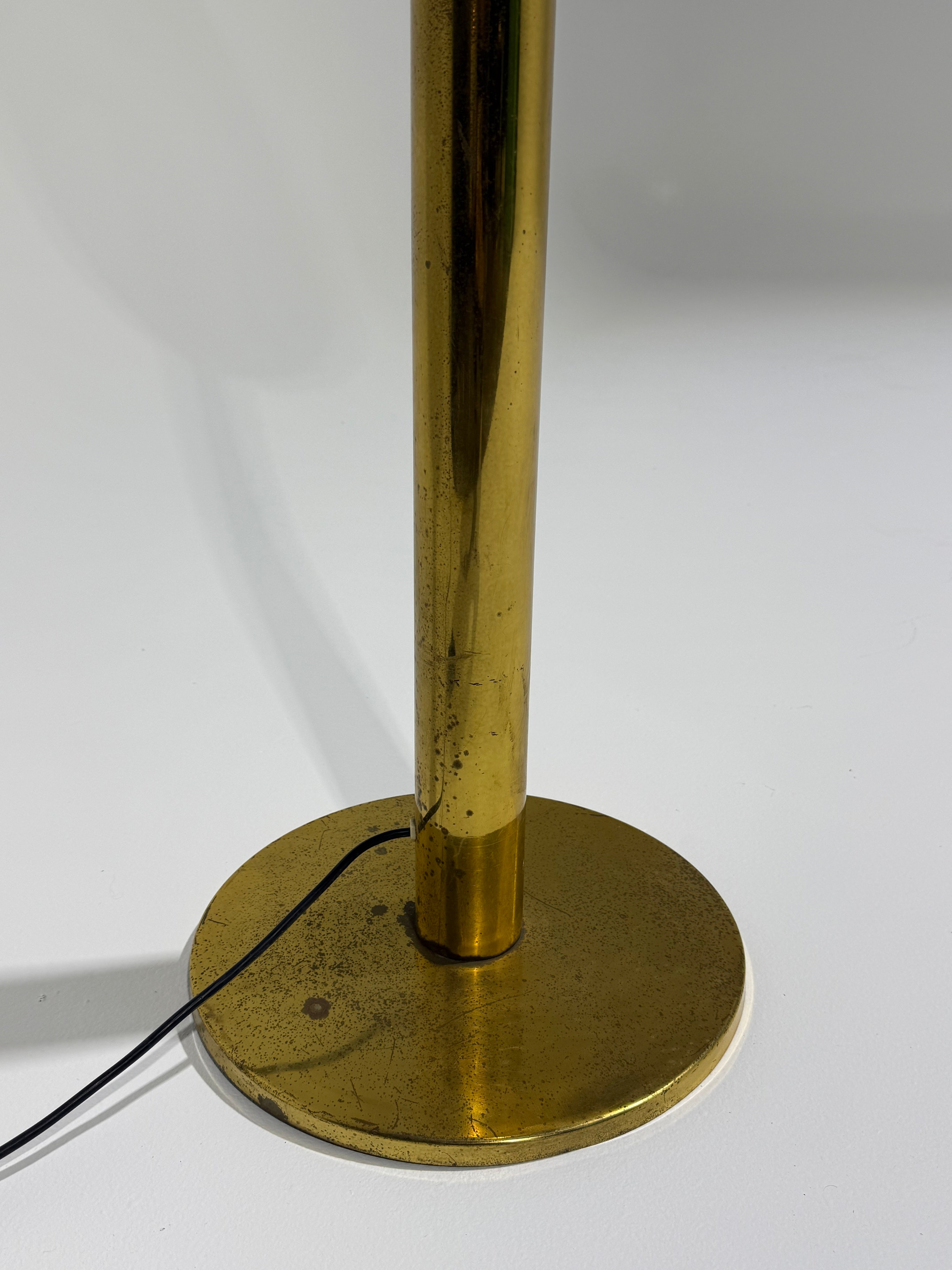 1970’s Italian Floor Lamp with Murano Glass Shade