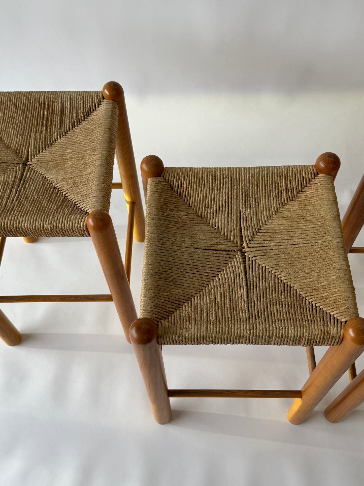 Vintage Rush Stool In The Style Of Perriand - Two Available
