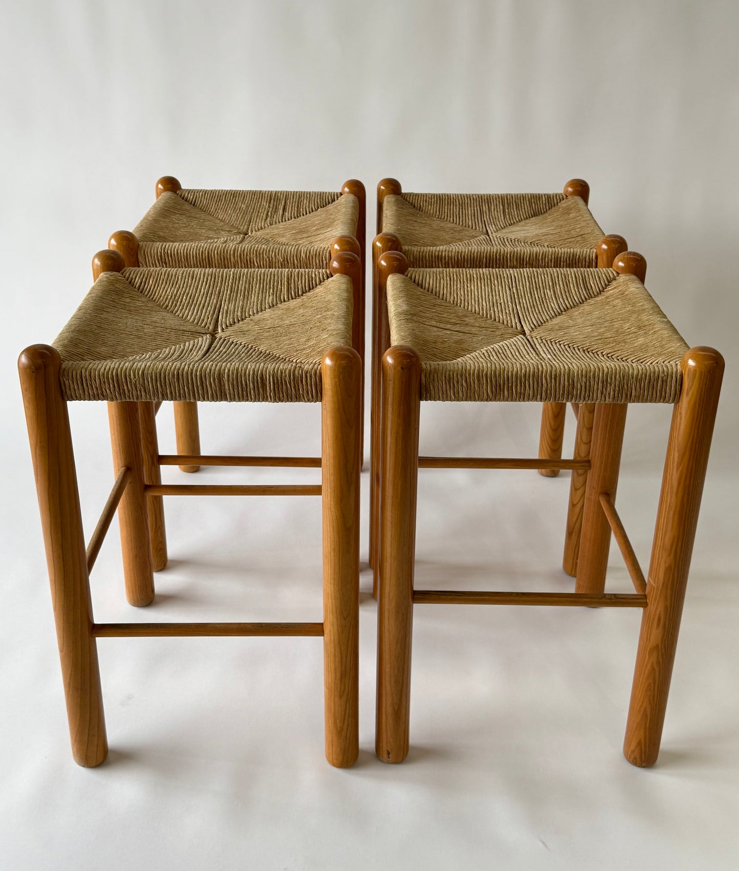 Vintage Rush Stool In The Style Of Perriand - Two Available