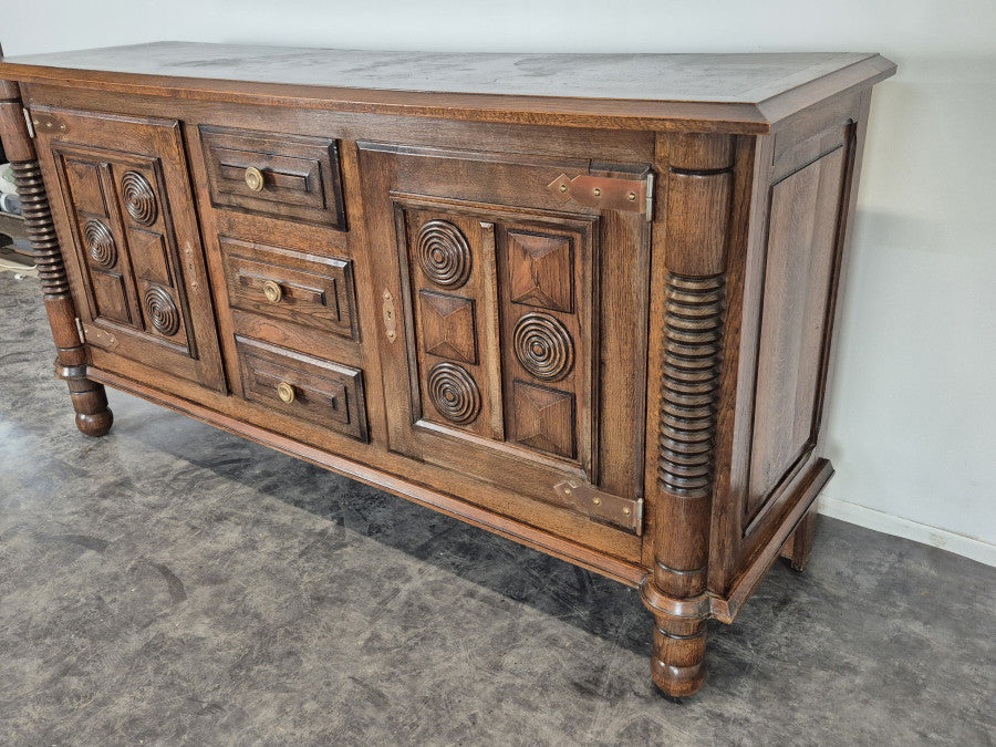 PRE ORDER: Vintage French Oak Enfilade by Charles Dudouyt