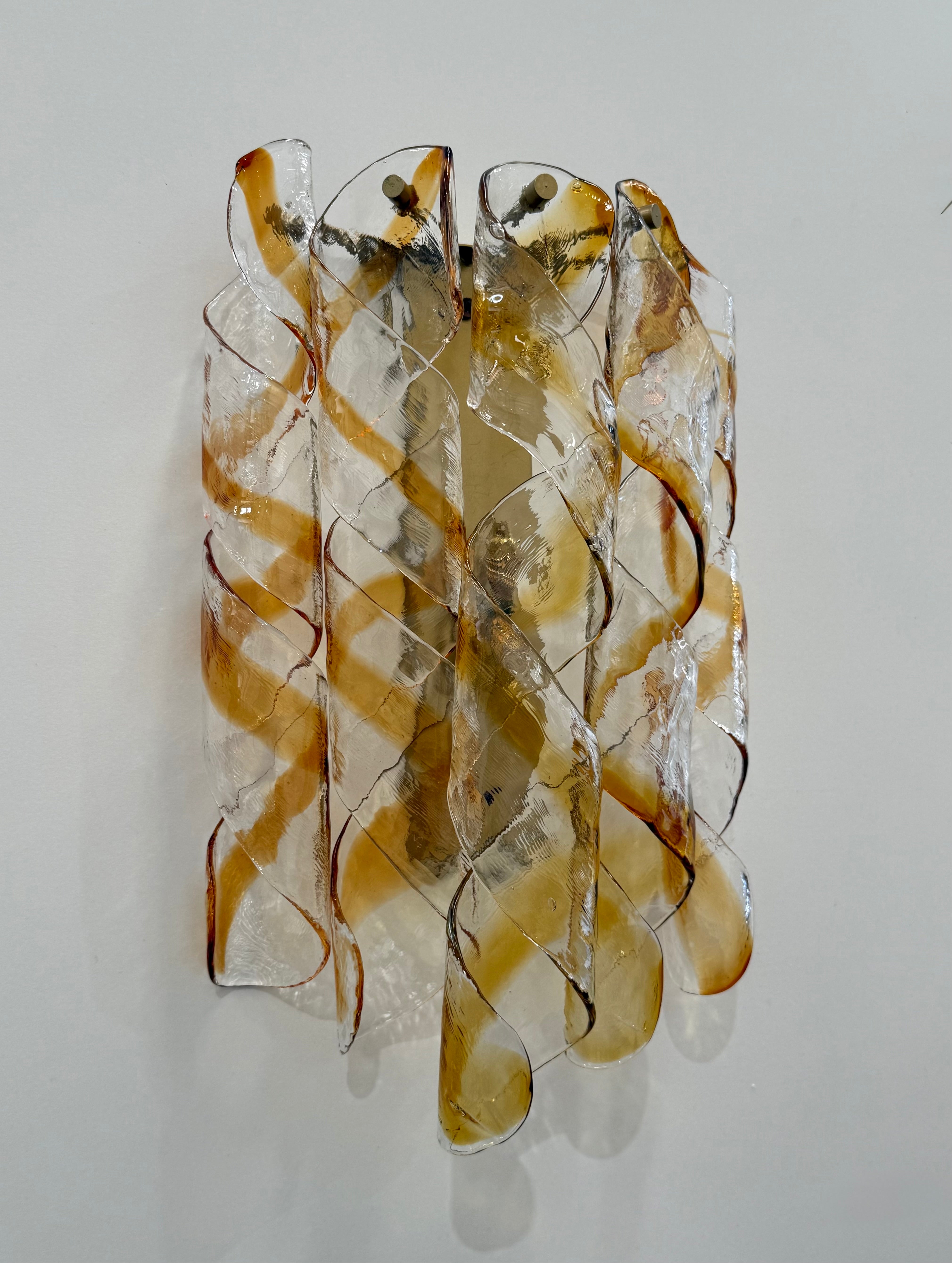 1970’s Murano Torciglione Wall Light by Mazzega - THREE Available