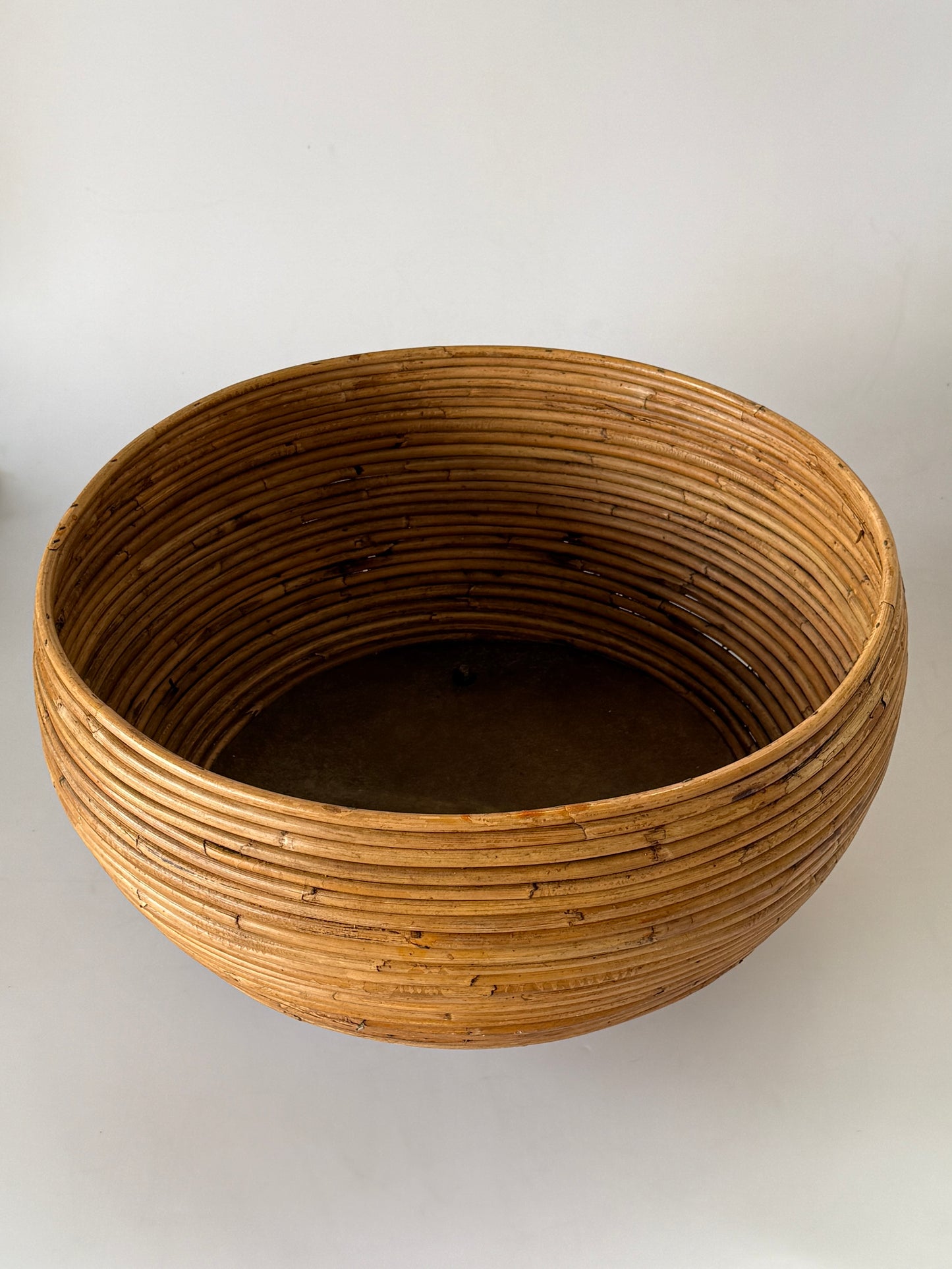 Vintage Italian Bamboo Planter