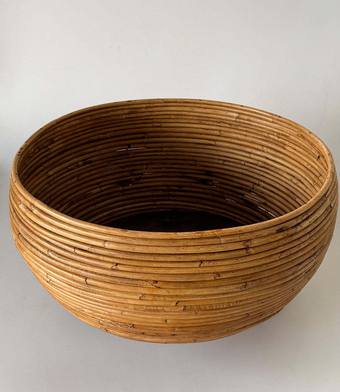 Vintage Italian Bamboo Planter