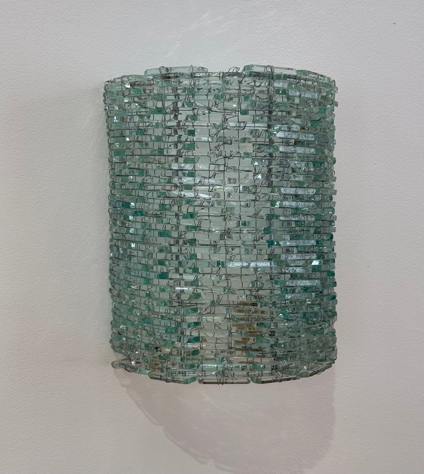 Pair of Vintage Italian Segmented Glass Wall Lights