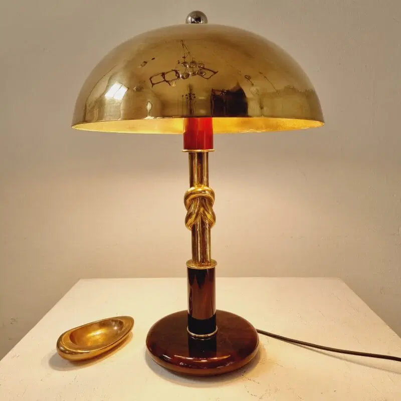 PRE-ORDER: 1970s Italian Brass and Lucite Table Lamp by Giovanni Banci
