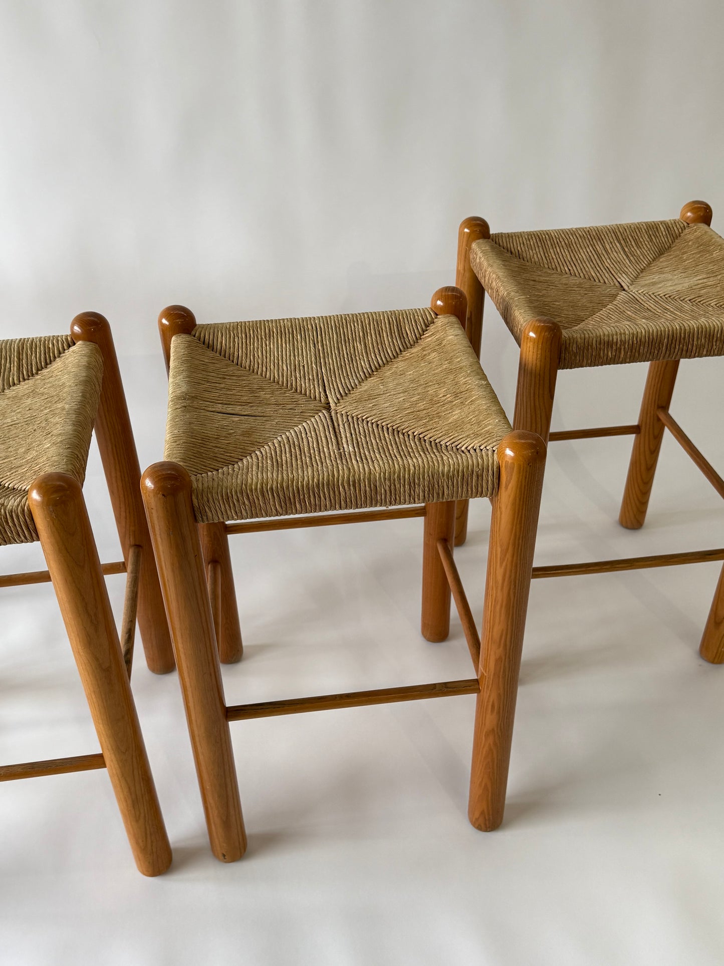 Vintage Rush Stool In The Style Of Perriand - Two Available