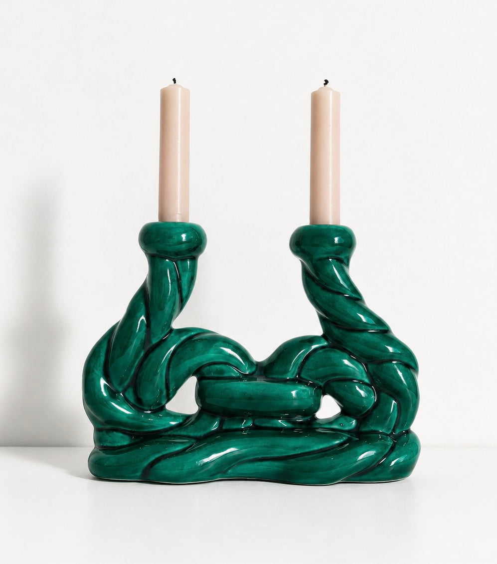 French Ceramic Candle Holder - Two Available