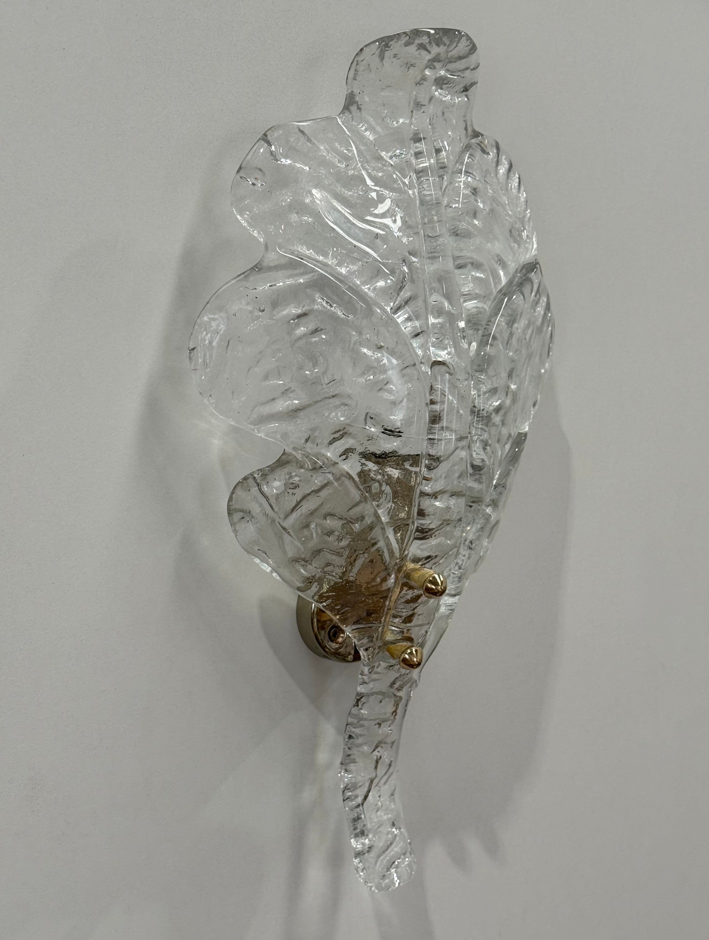 Murano Glass Leaf Wall Light