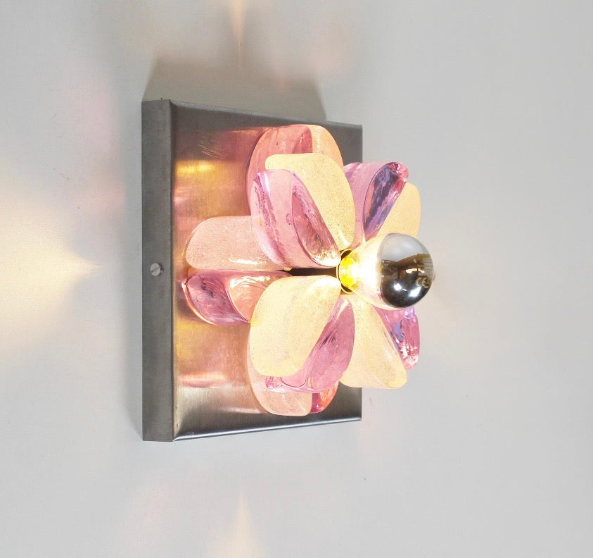 Pair of Murano Glass Wall Lights by Poliarte