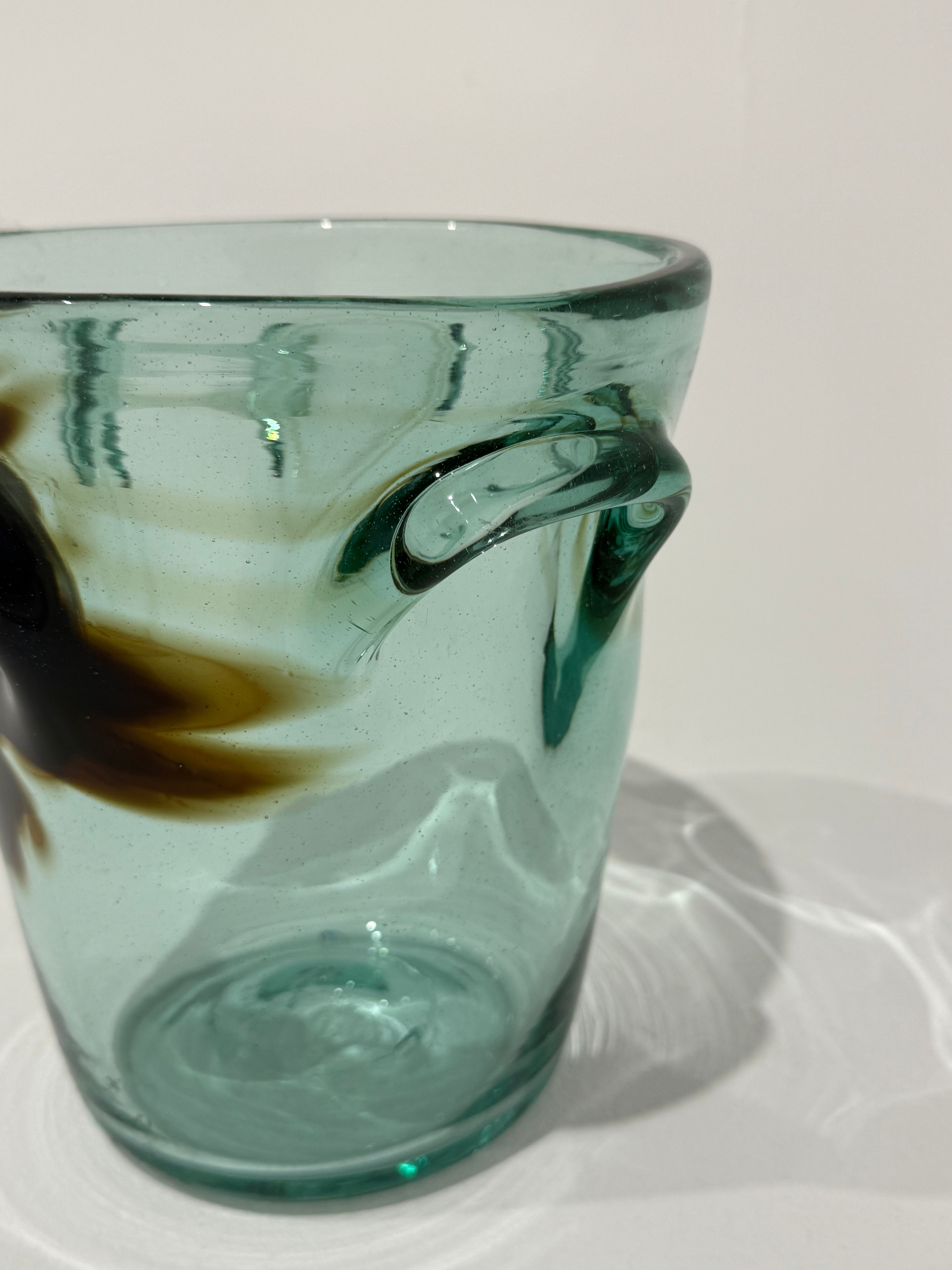 Vintage French Blown Glass Vase By Jean-Claude Novara