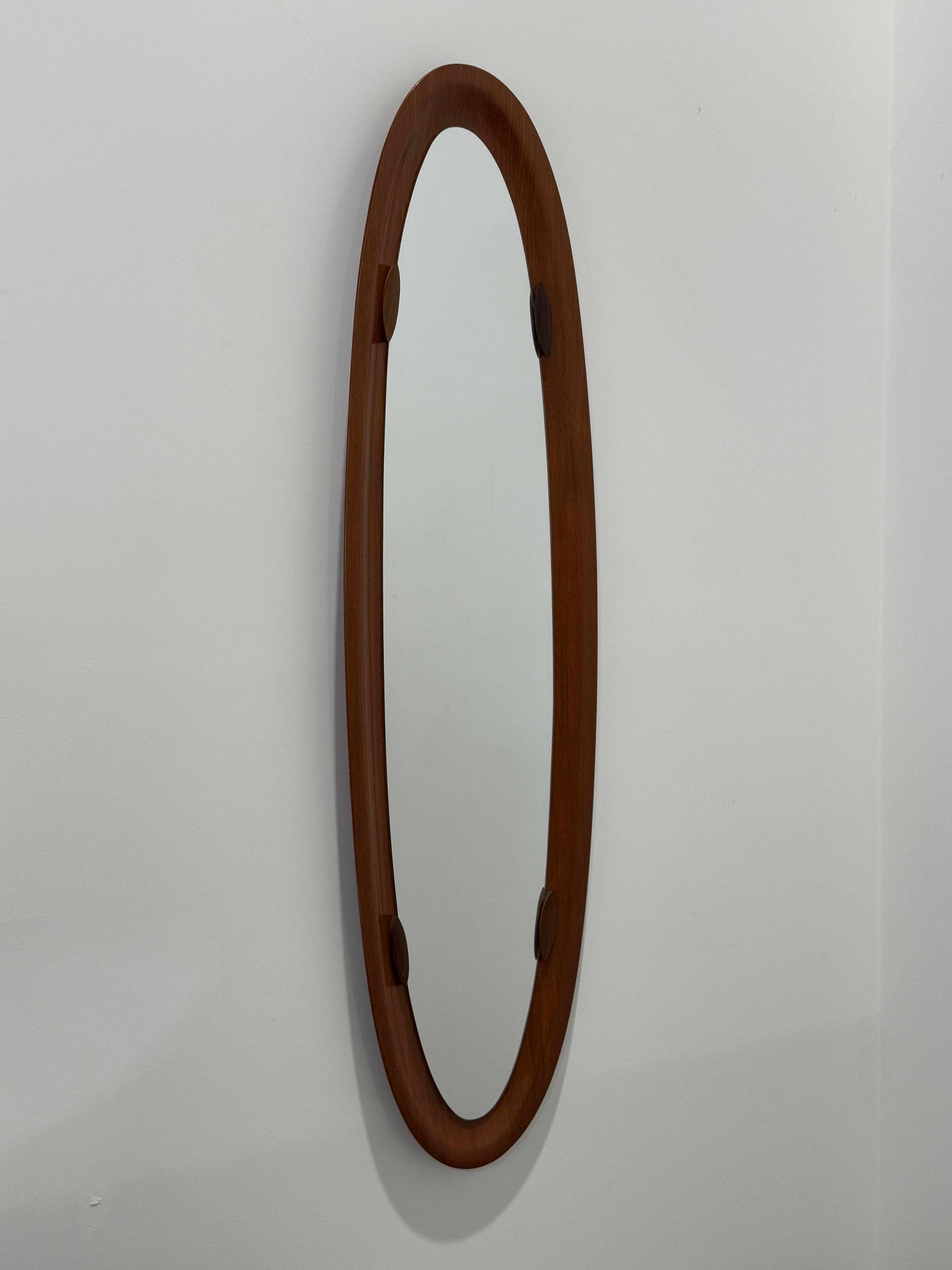 Italian Teak Mirror by Campo & Graffi, 1950’s