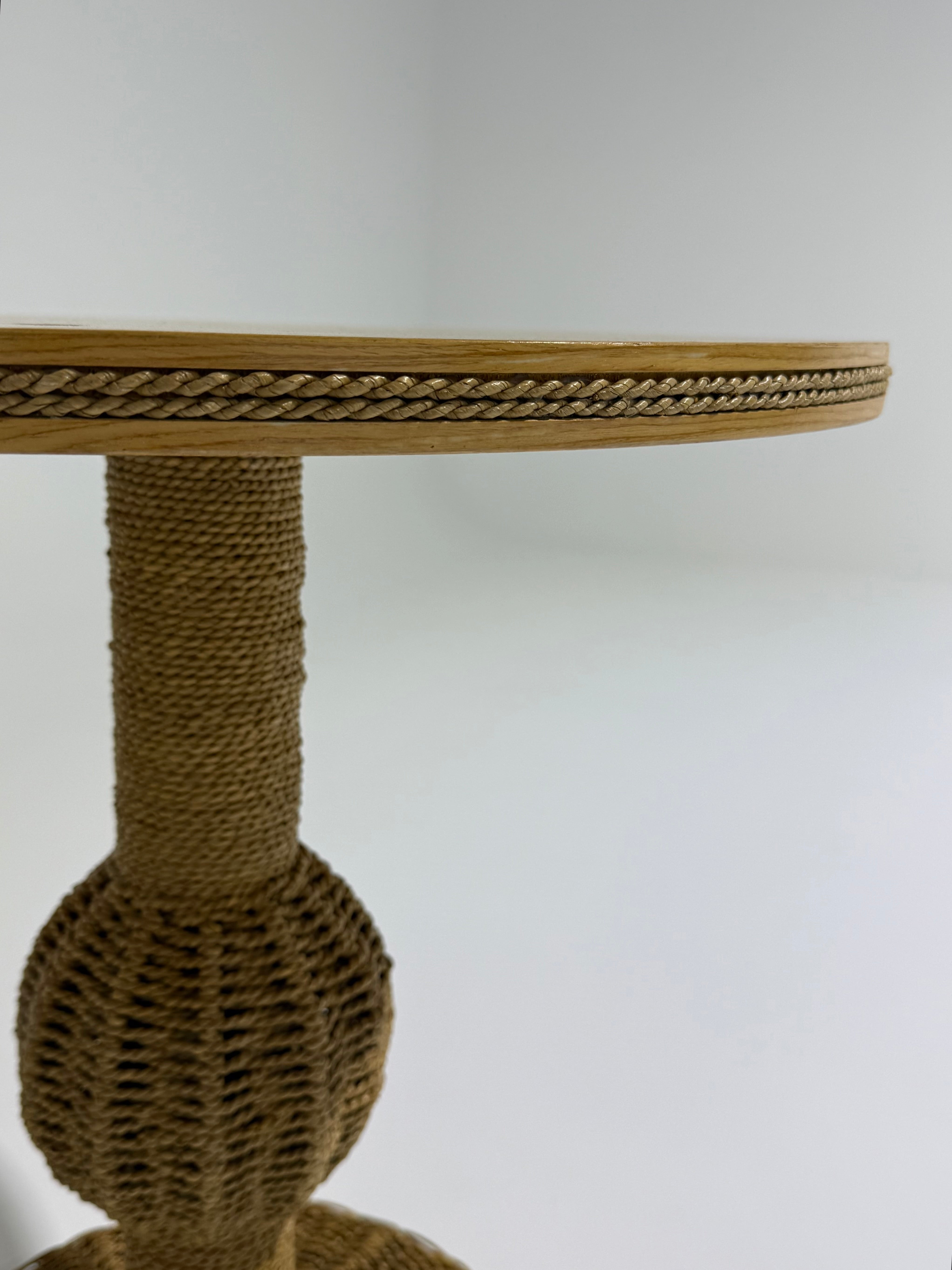 Vintage Italian Oak and Rope Table - Two Available