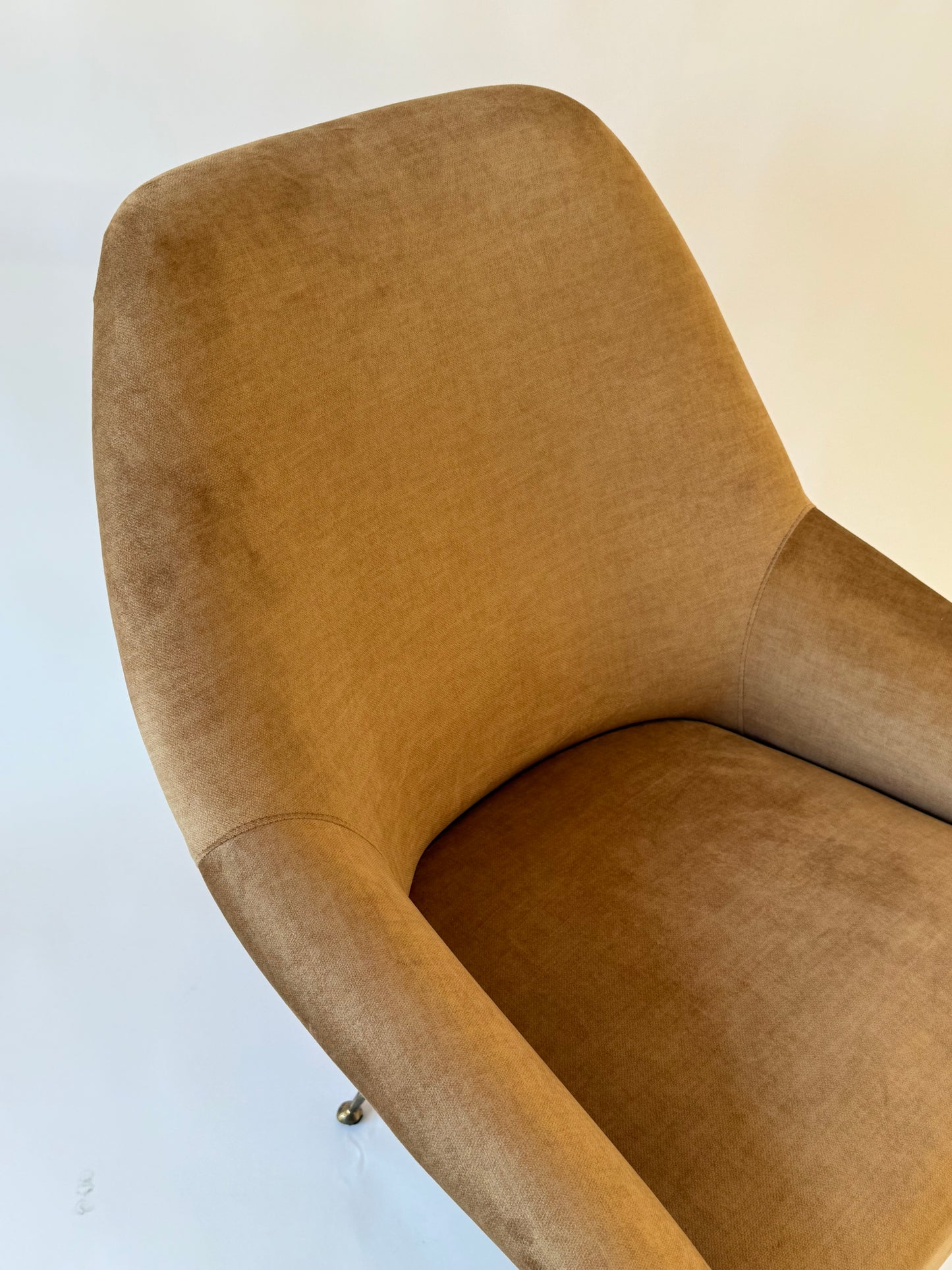 1960’s Italian Velvet Arm Chair - Two Available