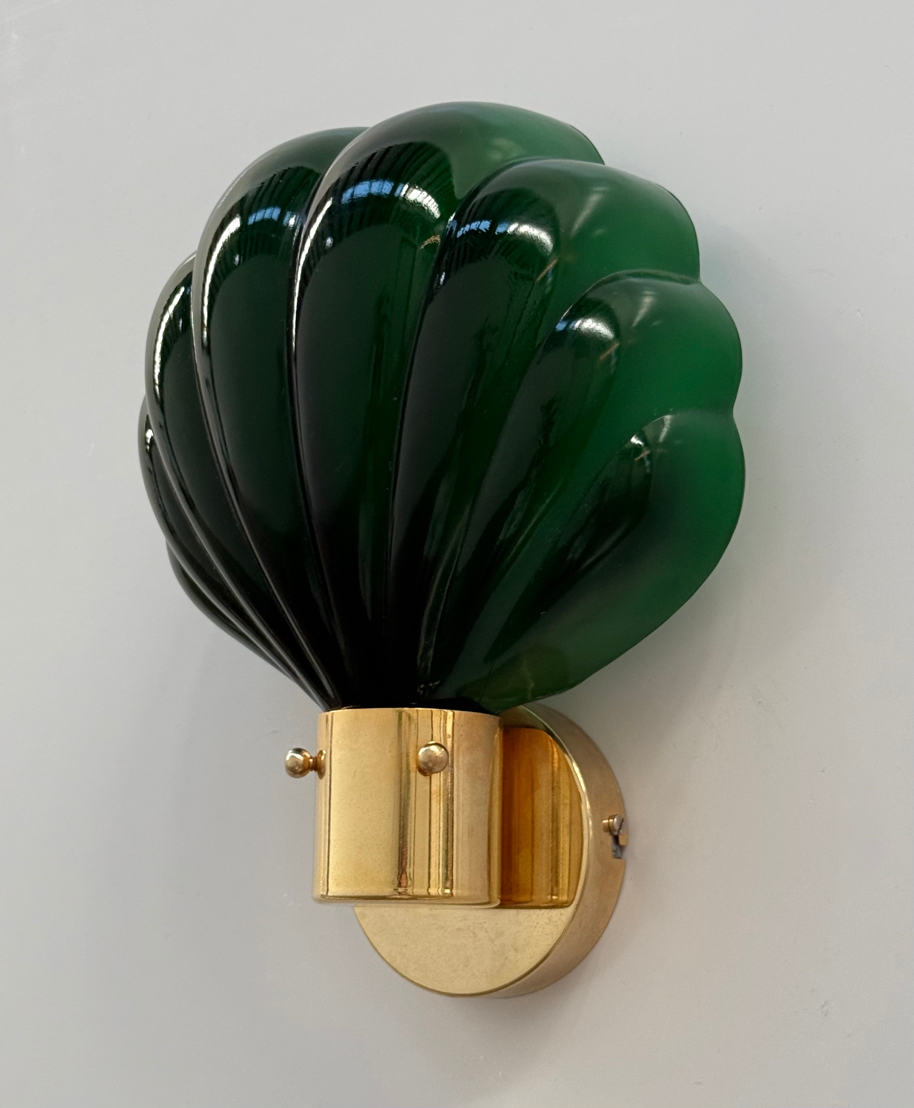 Italian Glass Shell Wall Light - 6 Available