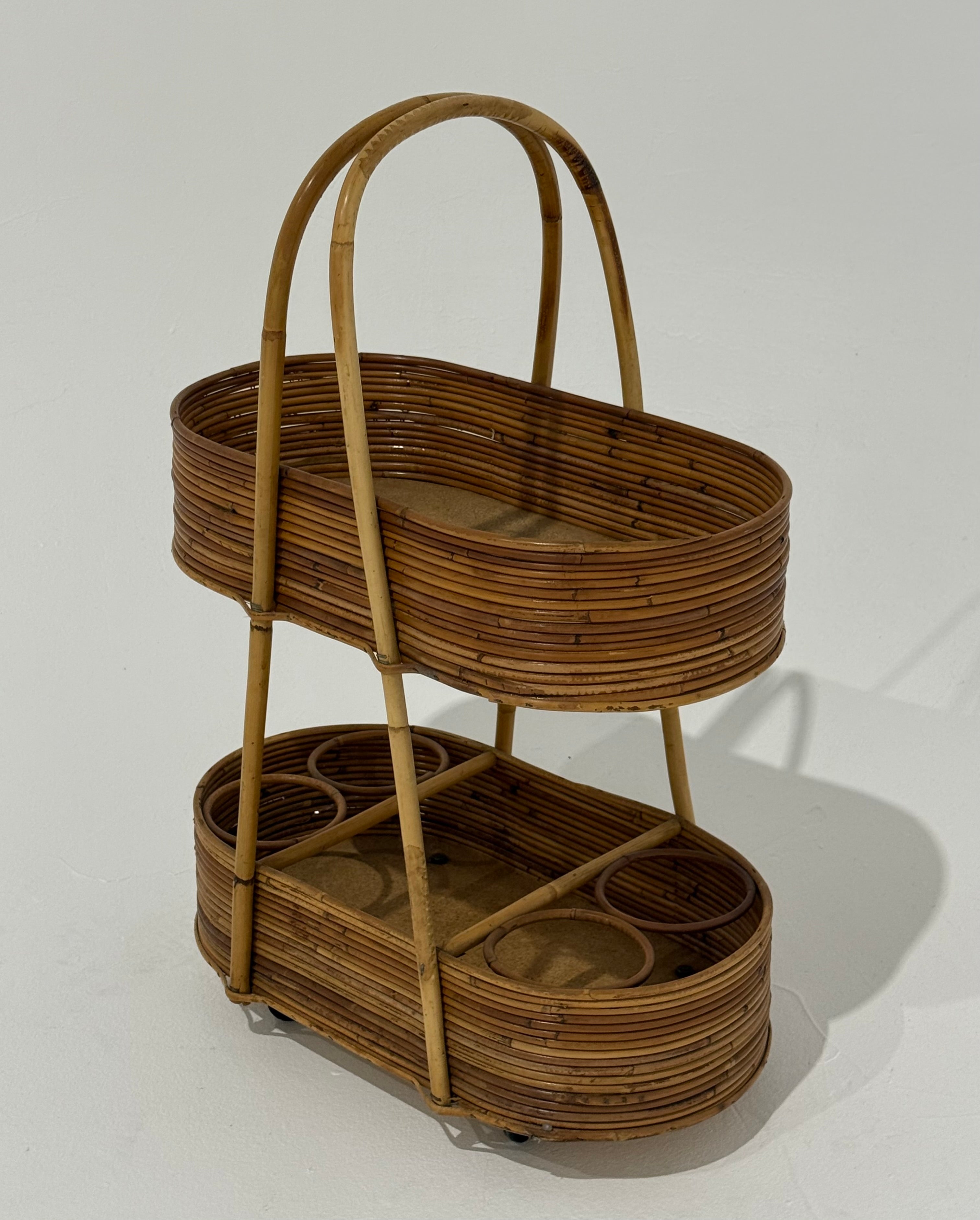 Italian 1960’s Bamboo Bar Trolley