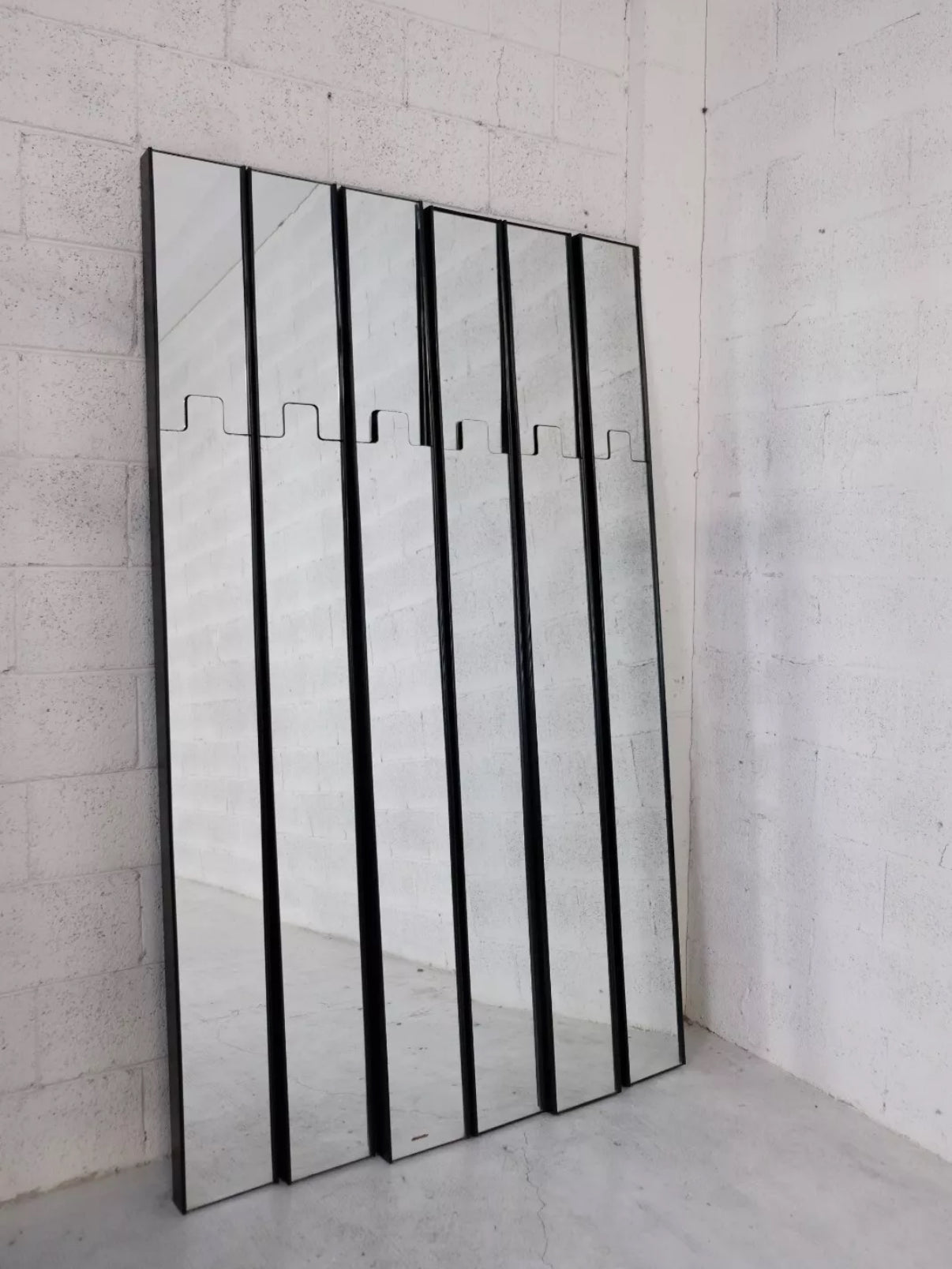 Vintage Gronda Mirror & Coat Rack by Luciano Bertoncini for Elco - 7 Panels Available
