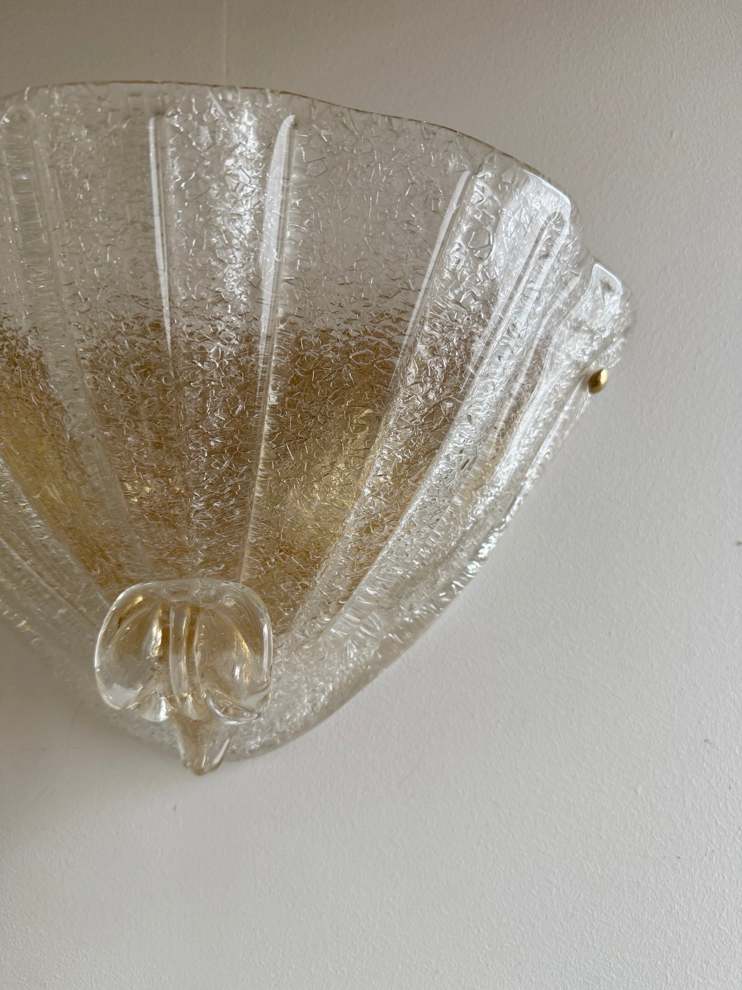 Pair of Murano Glass Shell Wall Lights