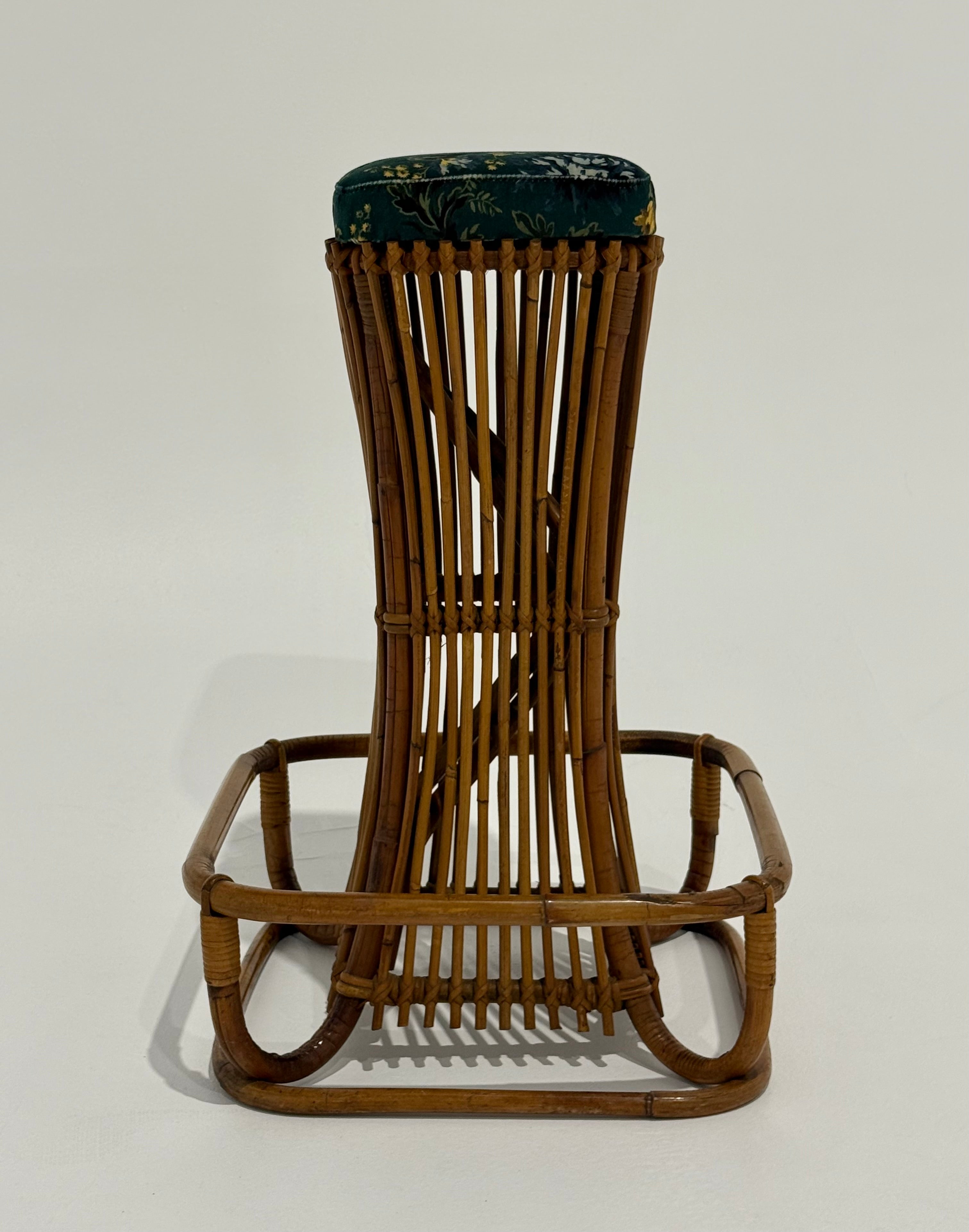 Italian Bamboo Bar Stool by Bonacina - Two Available