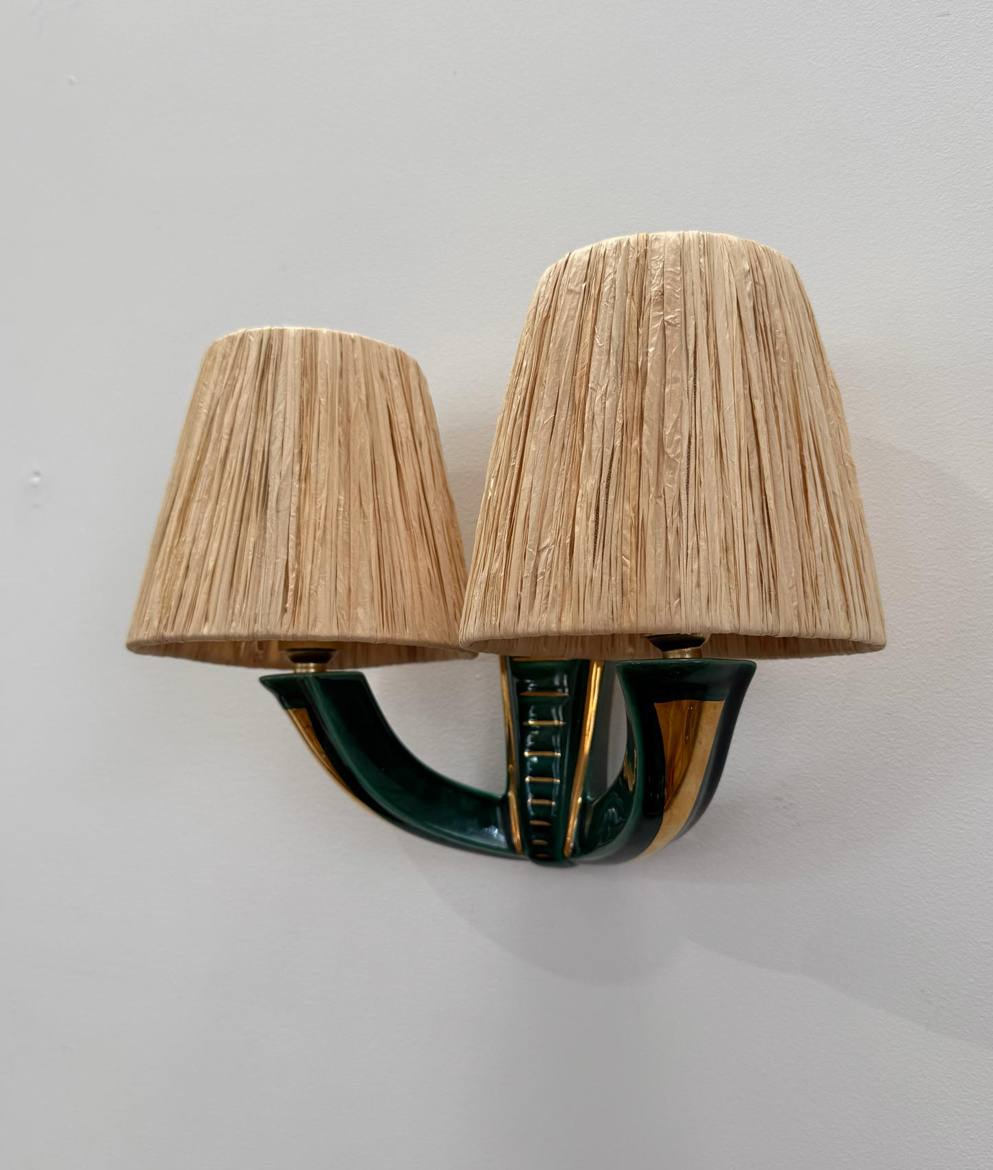 Pair of 1950’s French Ceramic Wall Lights