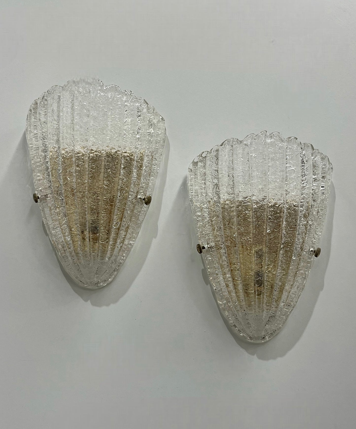 PRE-ORDER Pair of Murano Glass Wall Lights.