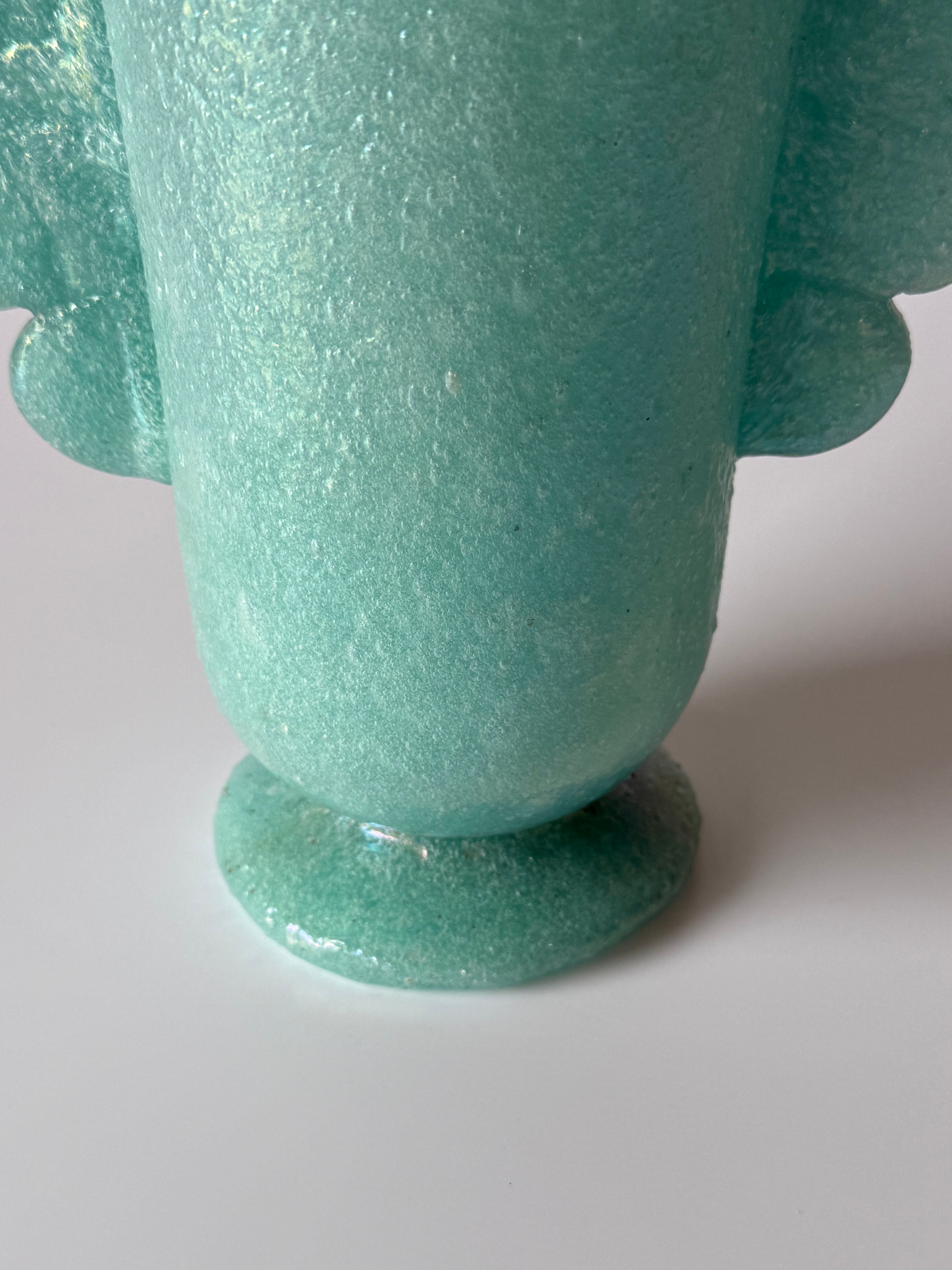 Vintage Murano Glass Scavo Vase