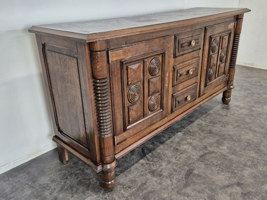 PRE ORDER: Vintage French Oak Enfilade by Charles Dudouyt