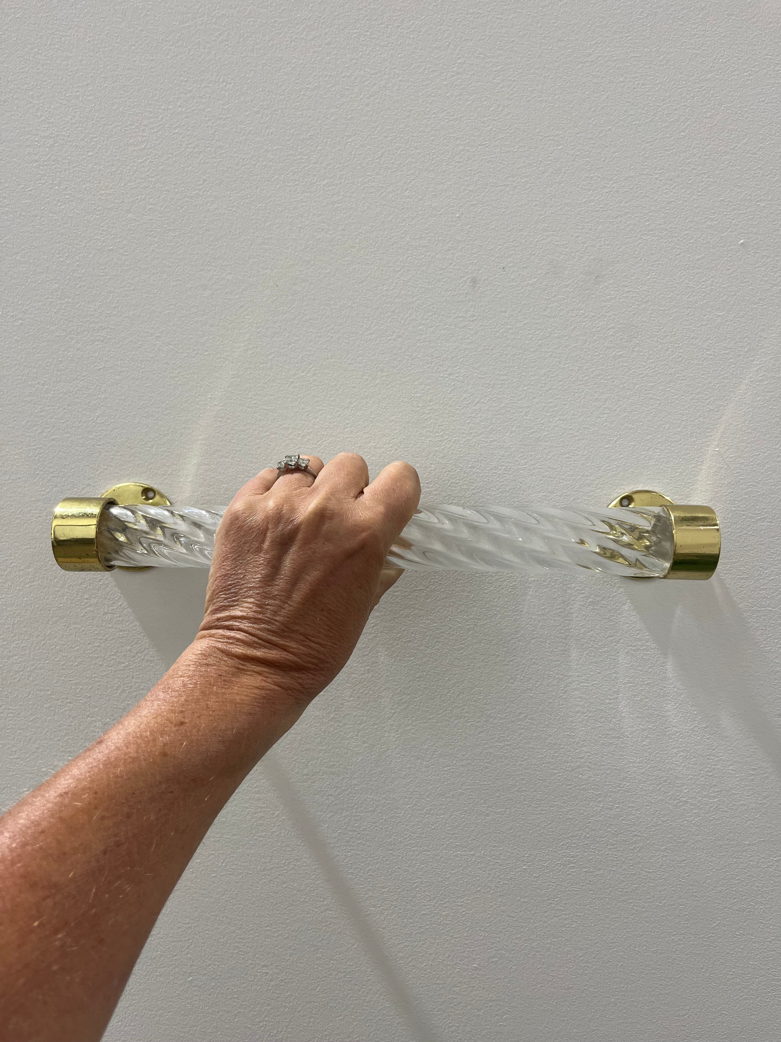 Italian Murano Glass Towel Rail / Handle
