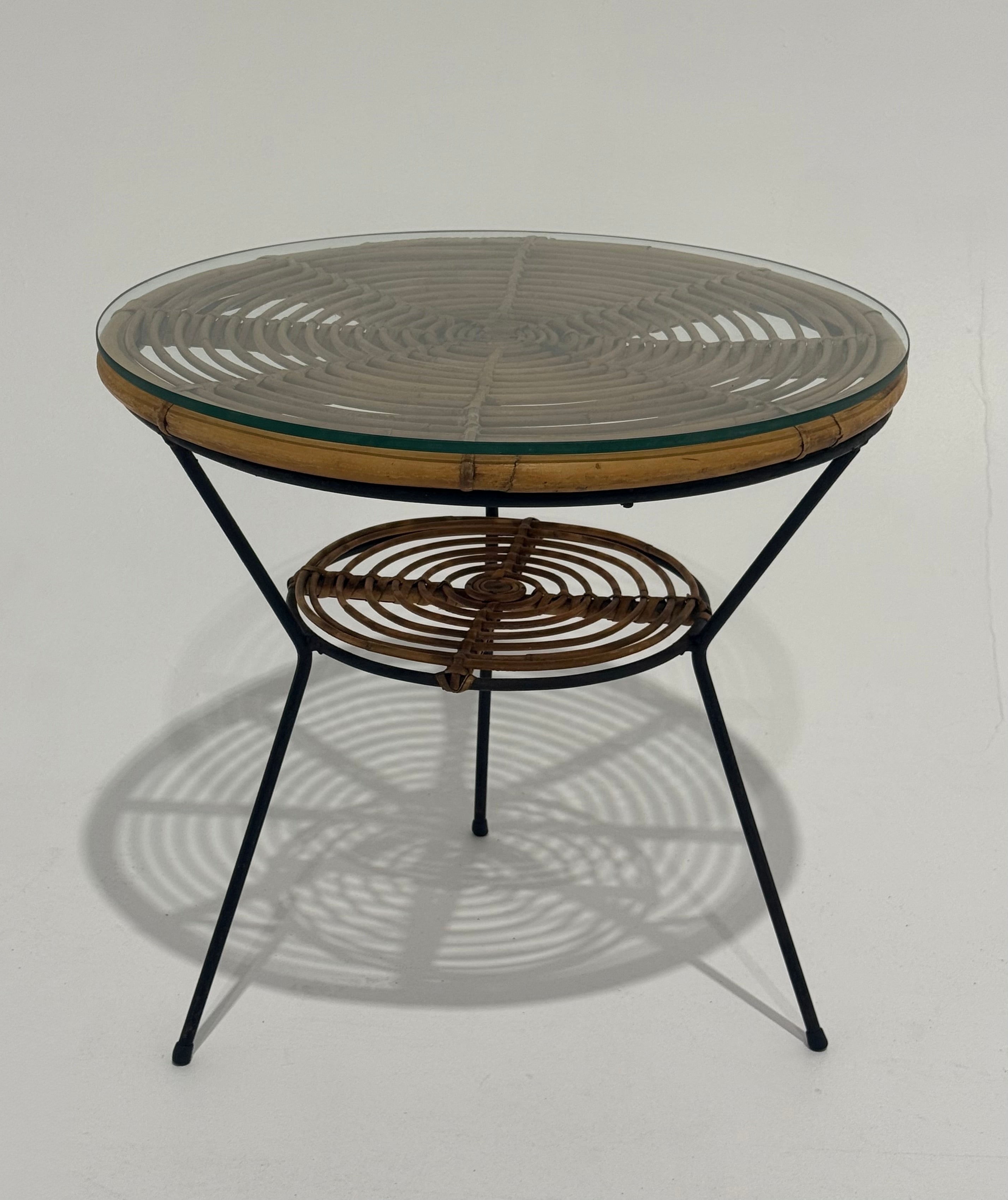 1960’s Italian Bamboo Side Table