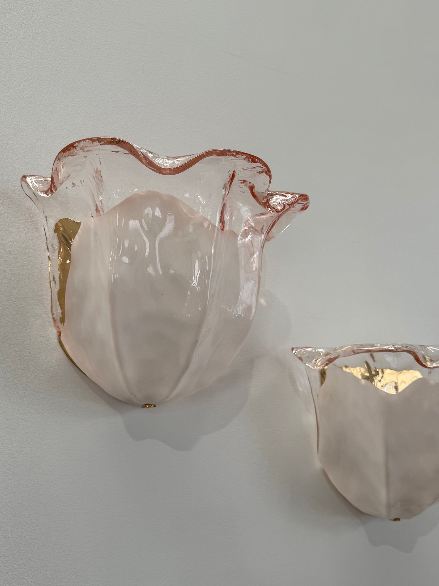 Pair of La Murrina Glass Wall Lights