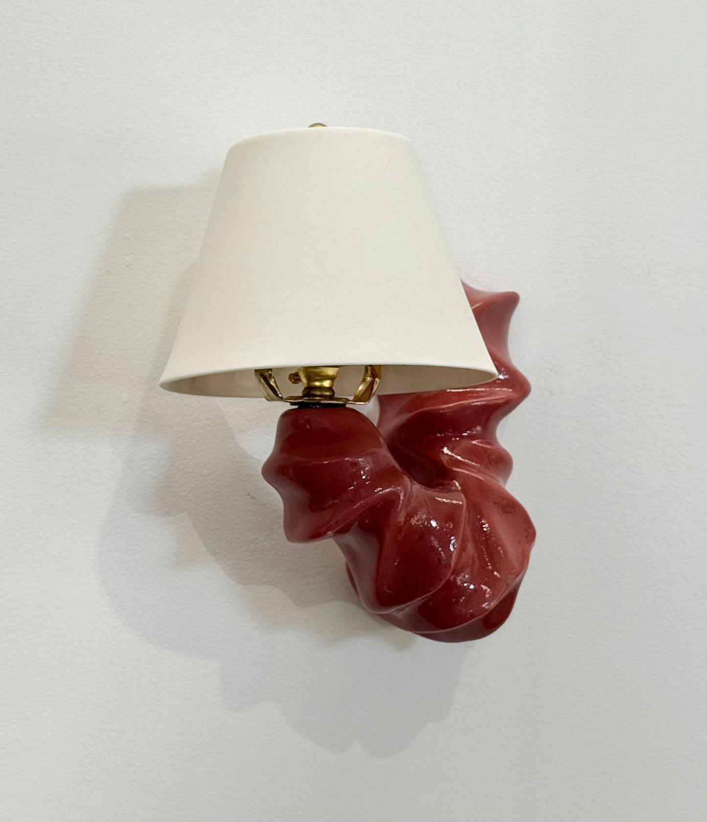 ARCO Ceramic Wall Light - Bordeaux Red