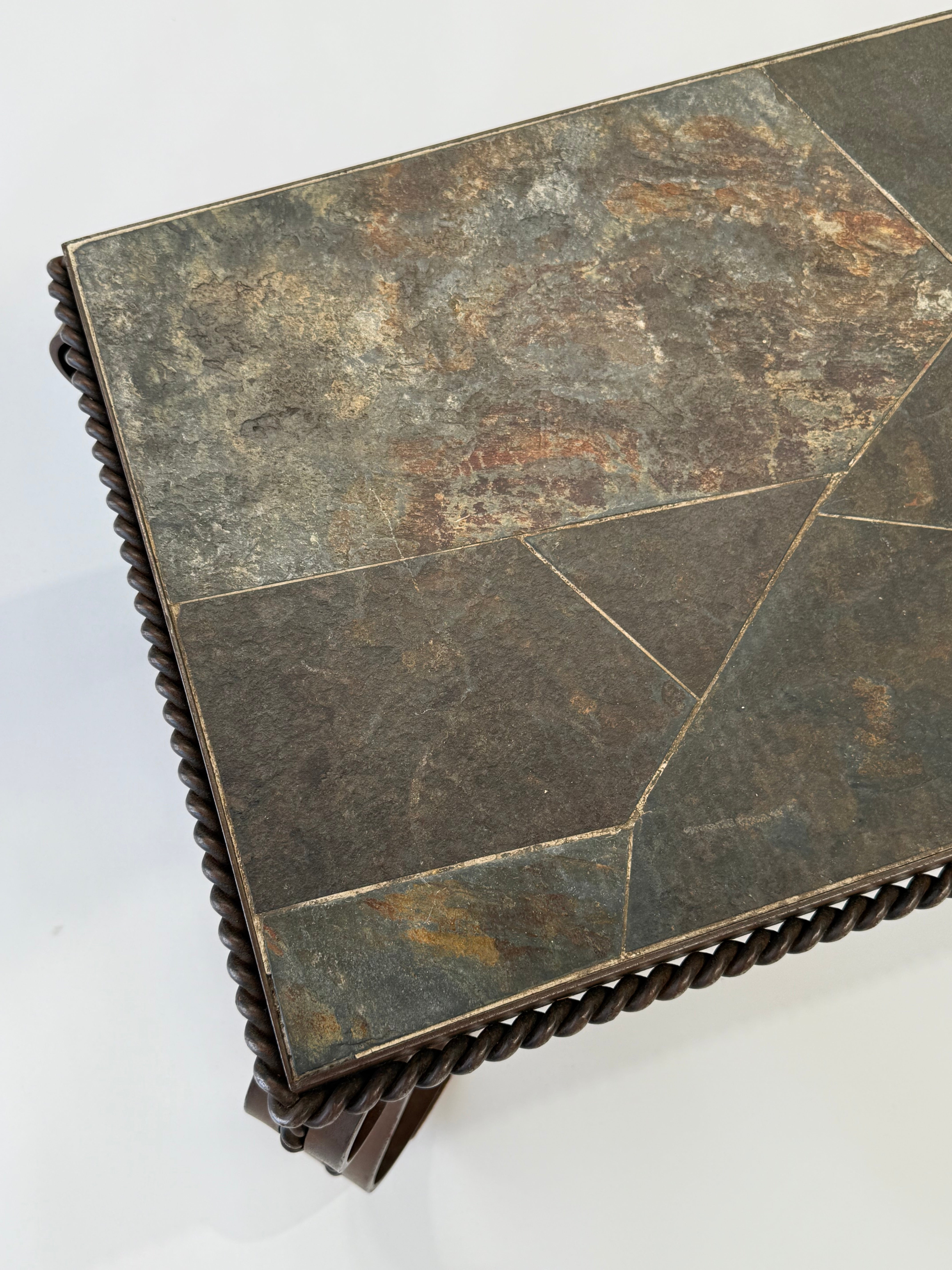 French Slate Coffee Table by Robert Merceris