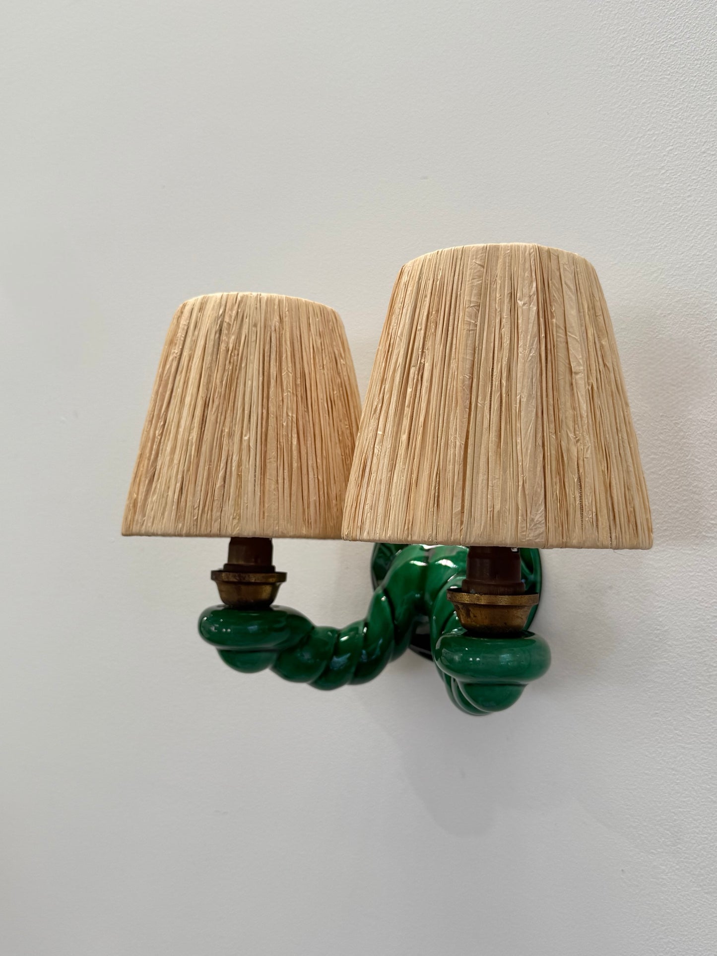 Pair of 1950’s French Ceramic Wall Lights