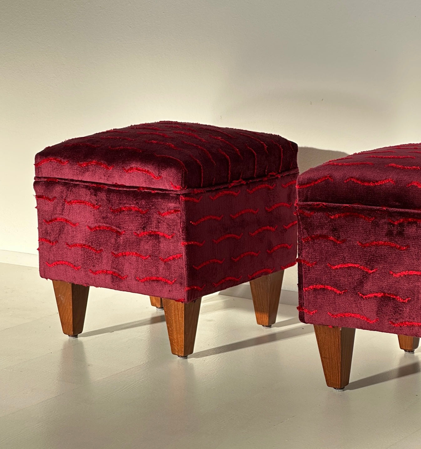 Italian Art Deco Pouffe - Two Available