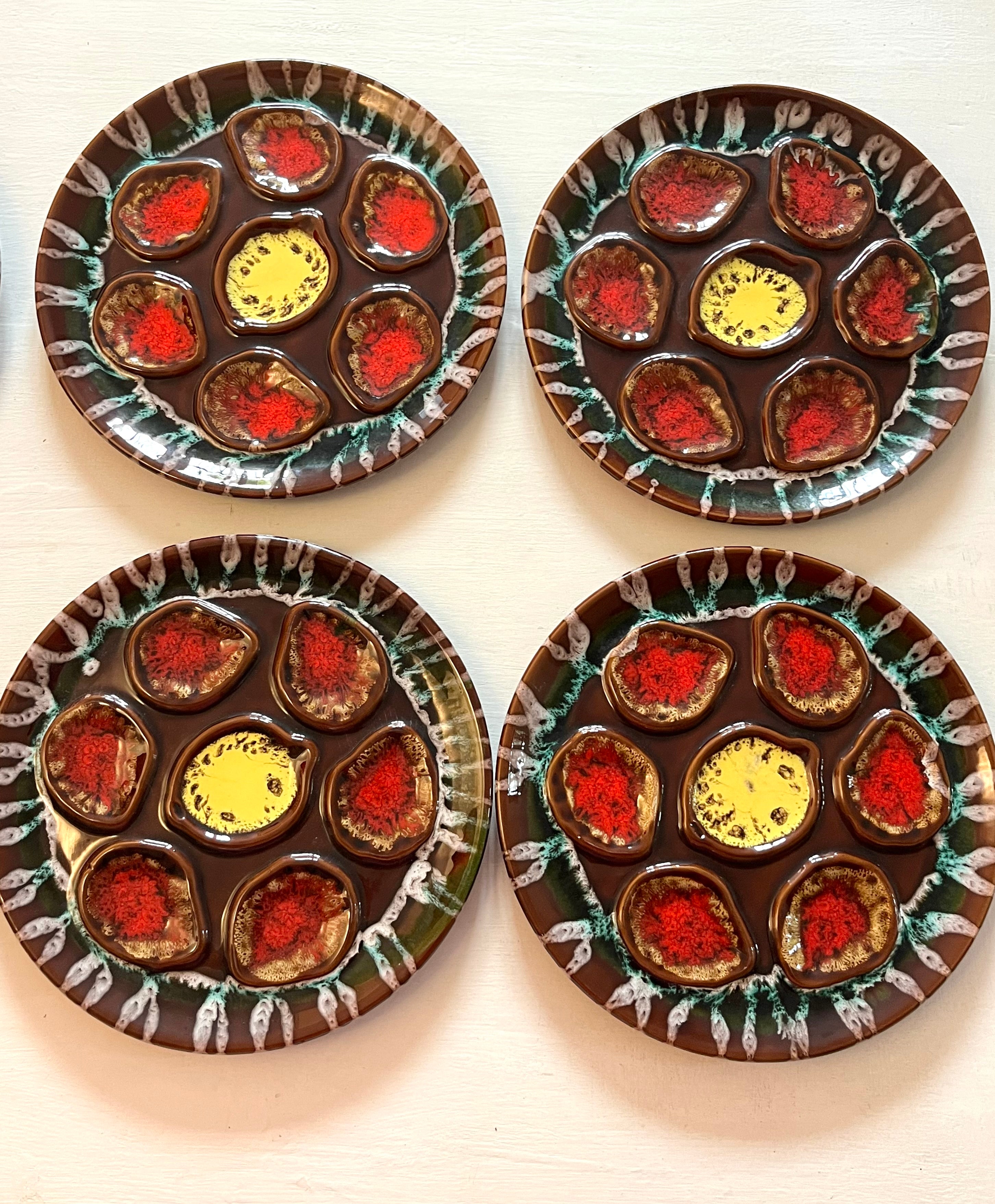 Vintage French Ceramic Oyster Plate - 5 Available