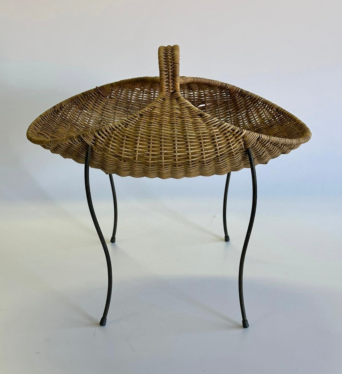 PRE-ORDER: 1960s Italian Wicker & Iron Basket